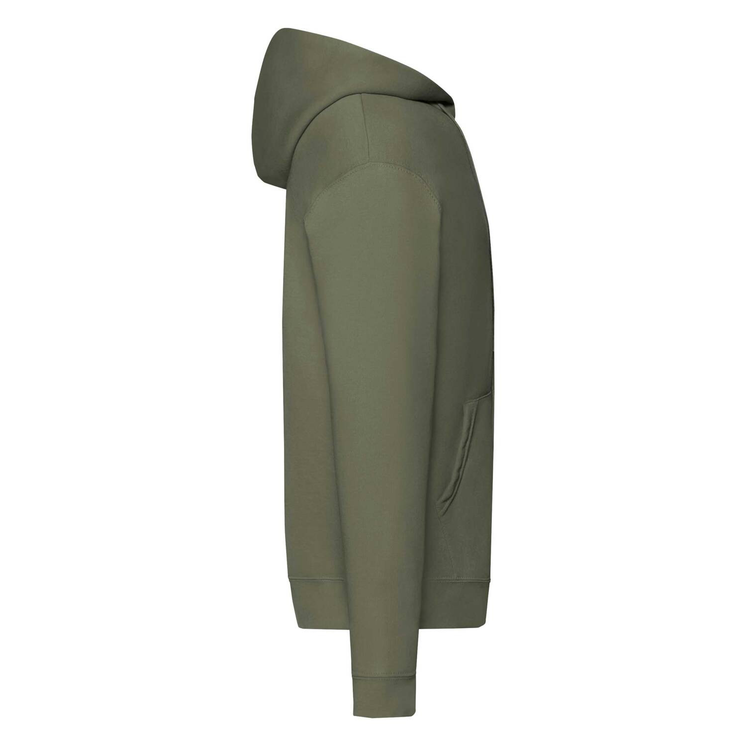 Olive Zippered Hoodie Classic Fruit of the Loom