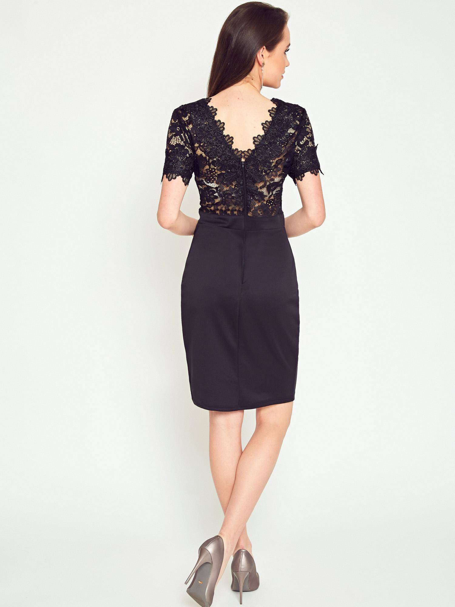 Dress with lace black