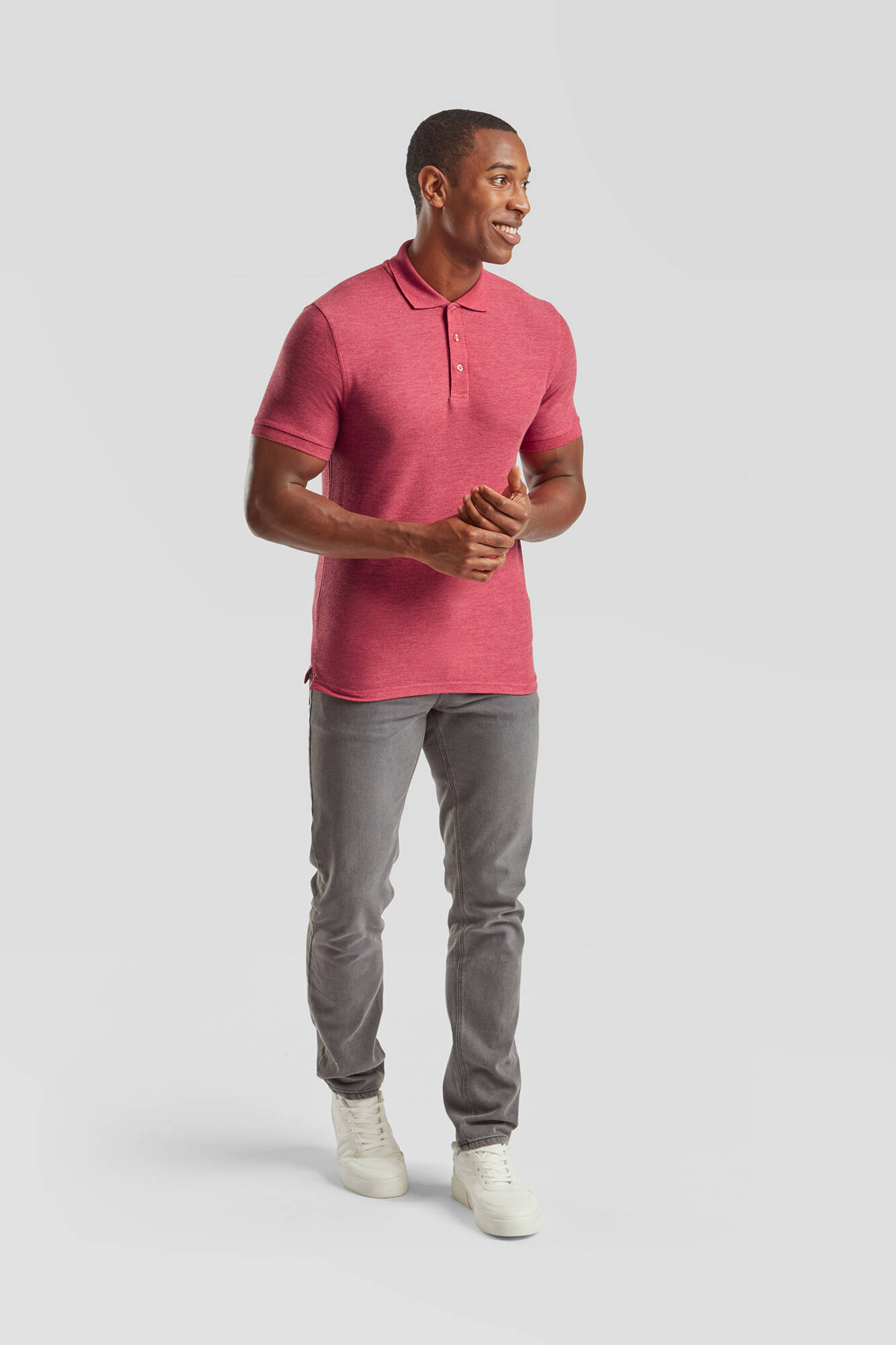 Iconic Polo Friut of the Loom Men's Red T-shirt