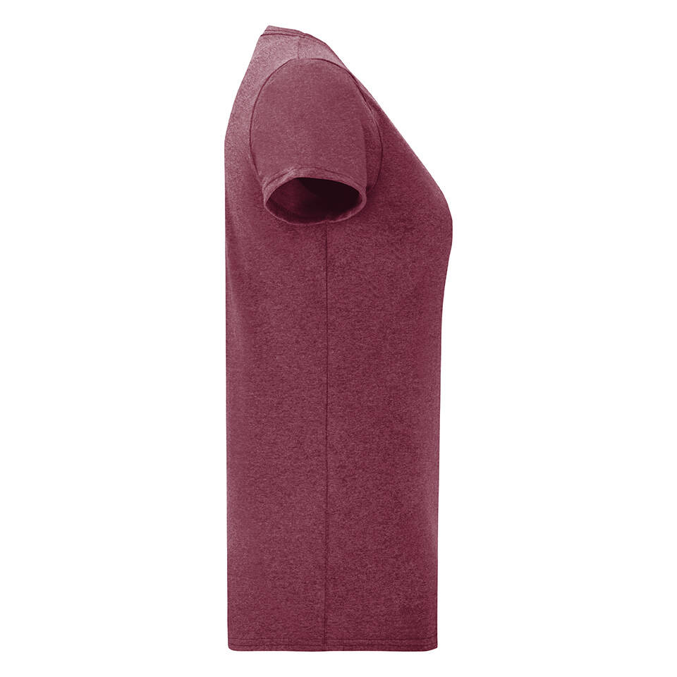Iconic Burgundy Women's T-shirt in combed cotton Fruit of the Loom
