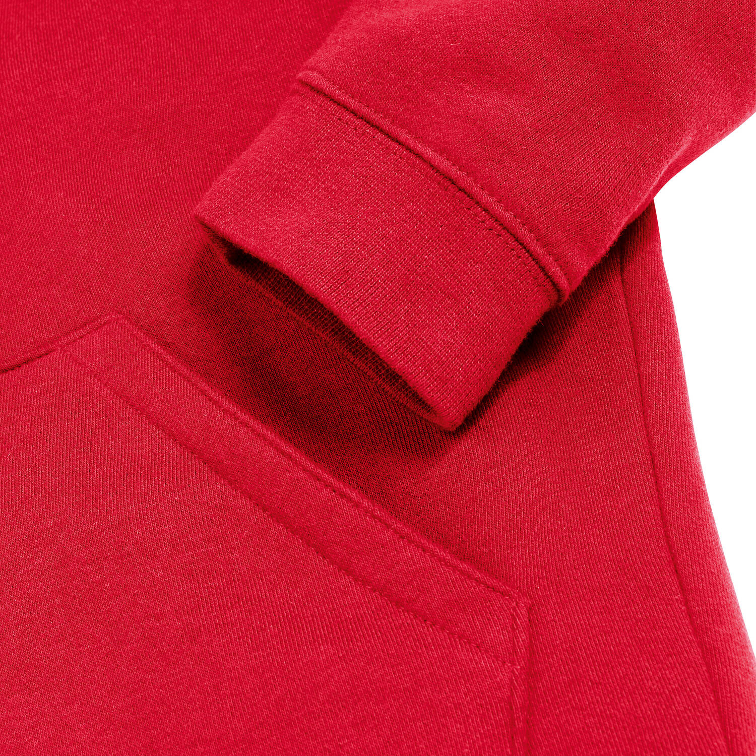 Red Authentic Russell Hooded Sweatshirt for Children