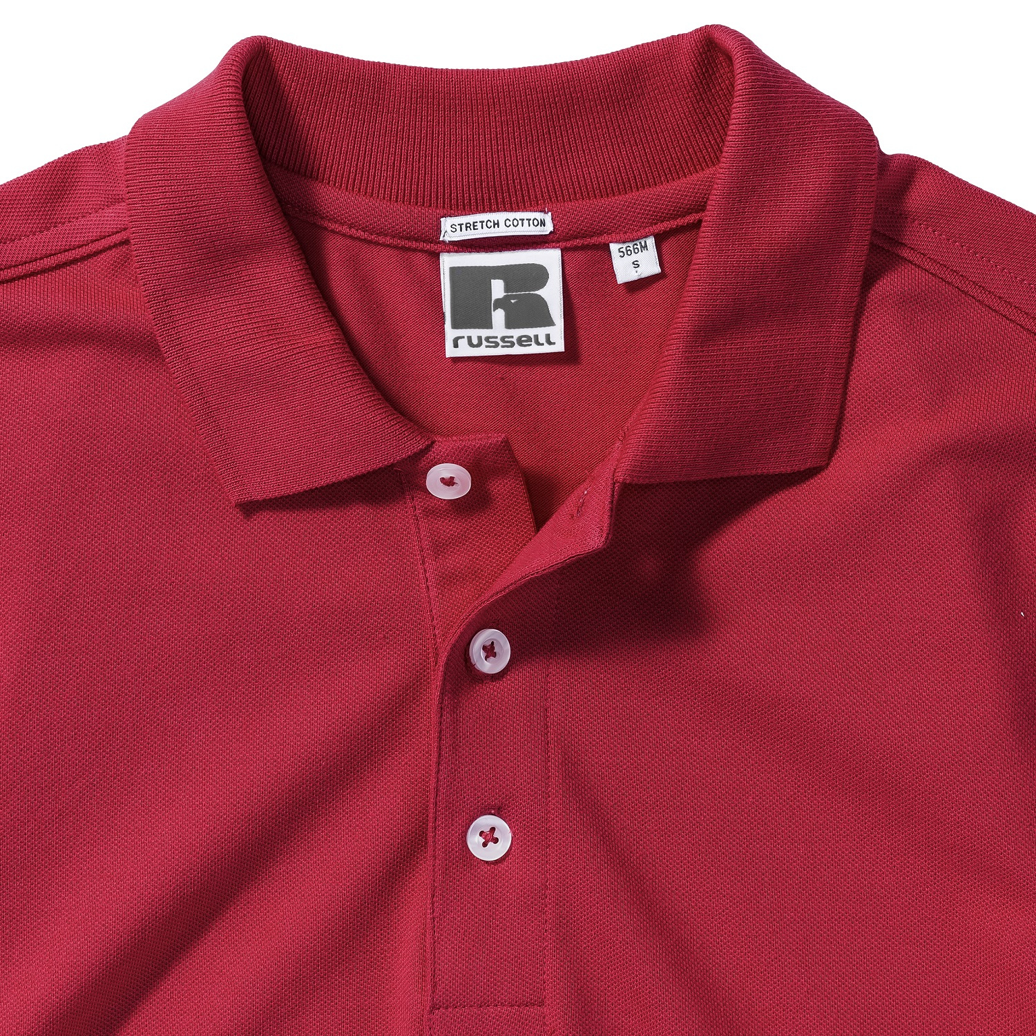 Men's T-shirt Stretch Polo R566M 95% smooth cotton ring-spun 5% Lycra 205g/210g