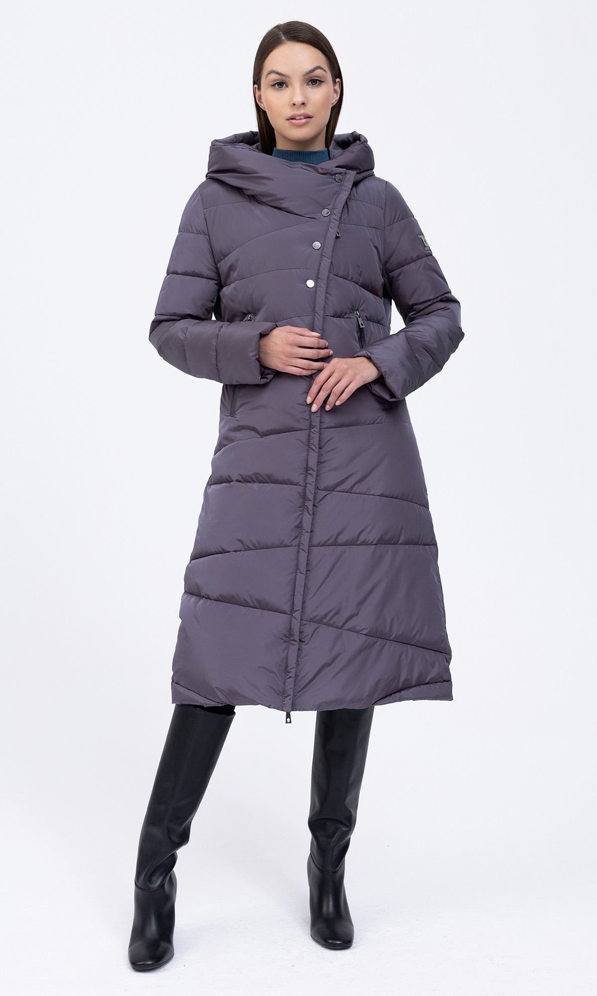 Grey hooded winter coat TIFFI-FIFI MERIBEL
