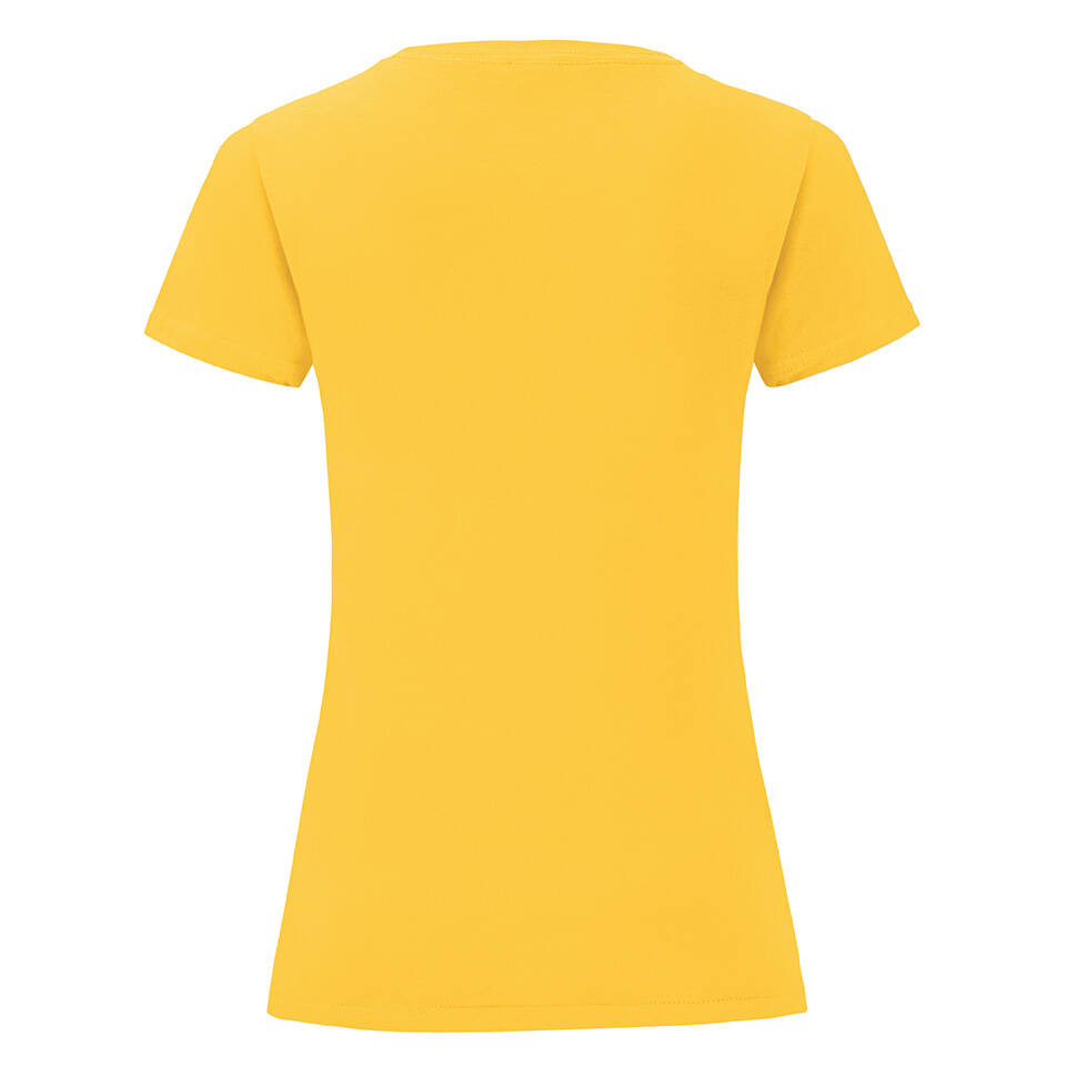 Iconic Yellow Women's T-shirt in combed cotton Fruit of the Loom