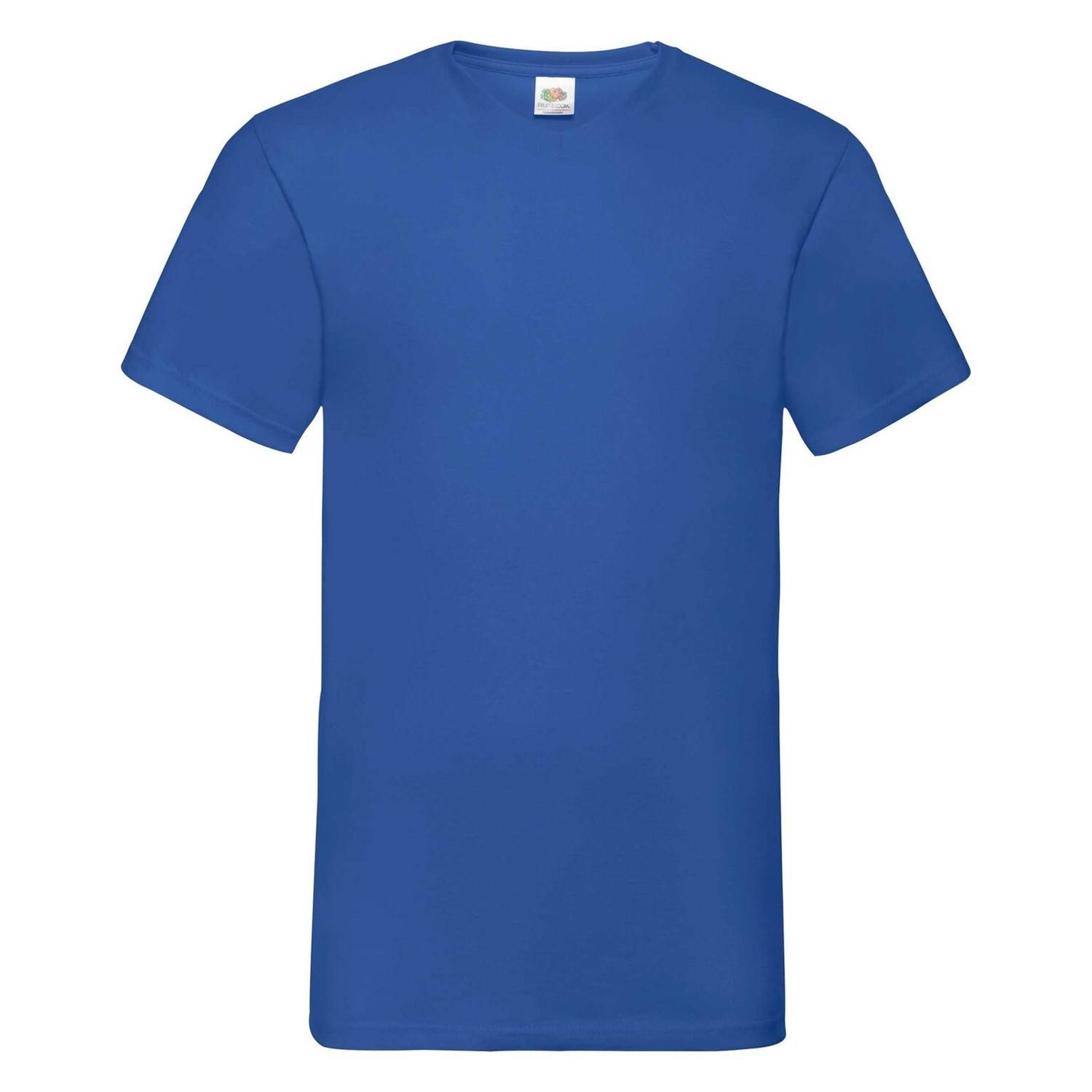 Levně Blue Men's T-shirt Valueweight V-Neck Fruit of the Loom