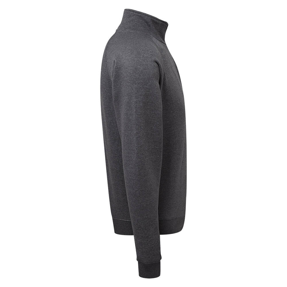 Grey Men's Sweatshirt Zip Neck Sweat Fruit of the Loom