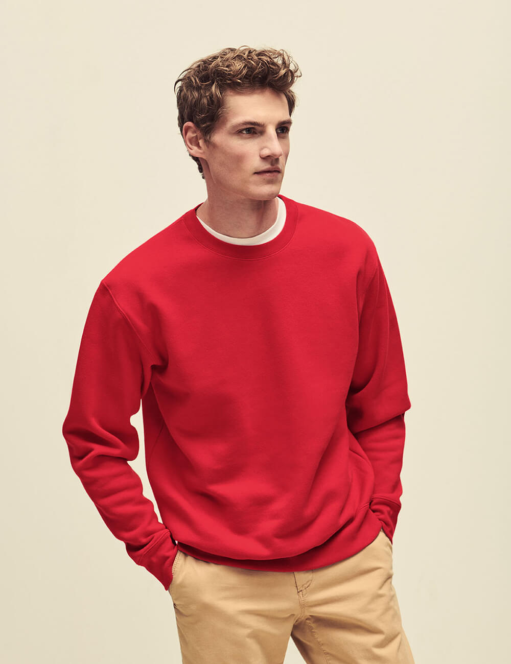 Men&#039;s Red Set-in Sweat Fruit of the Loom