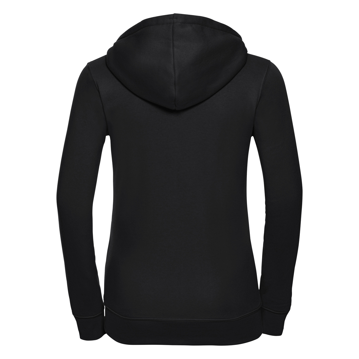 Black women's sweatshirt with hood and zipper Authentic Russell