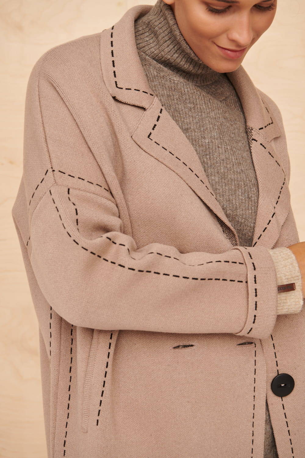 Blue Shadow latte coat cxp0898. S80