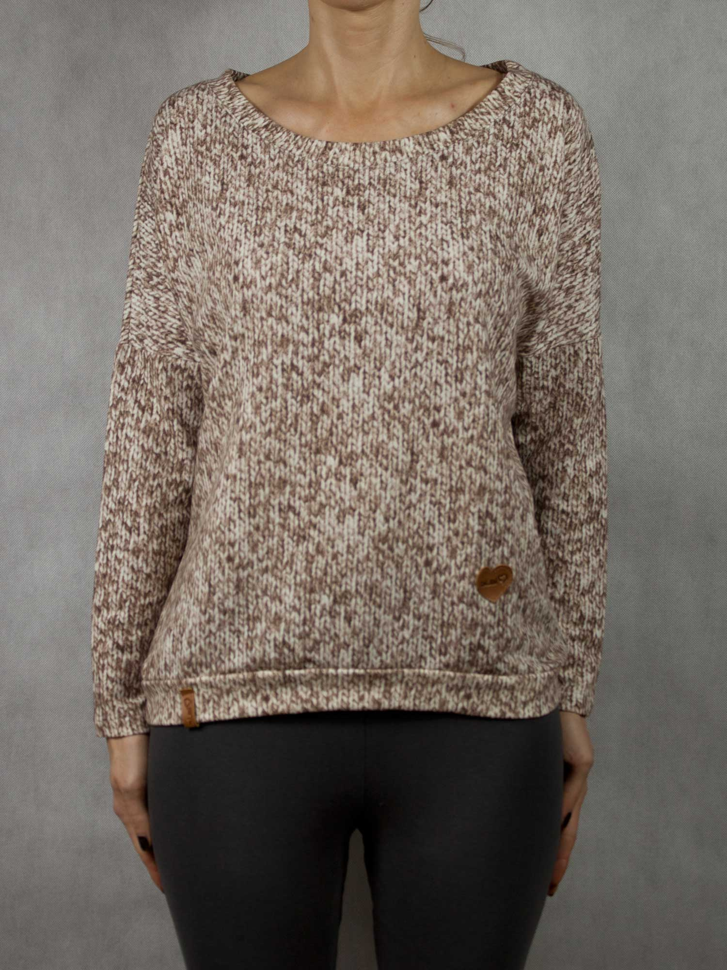 Blouse white-brown mi... mi 996.R41