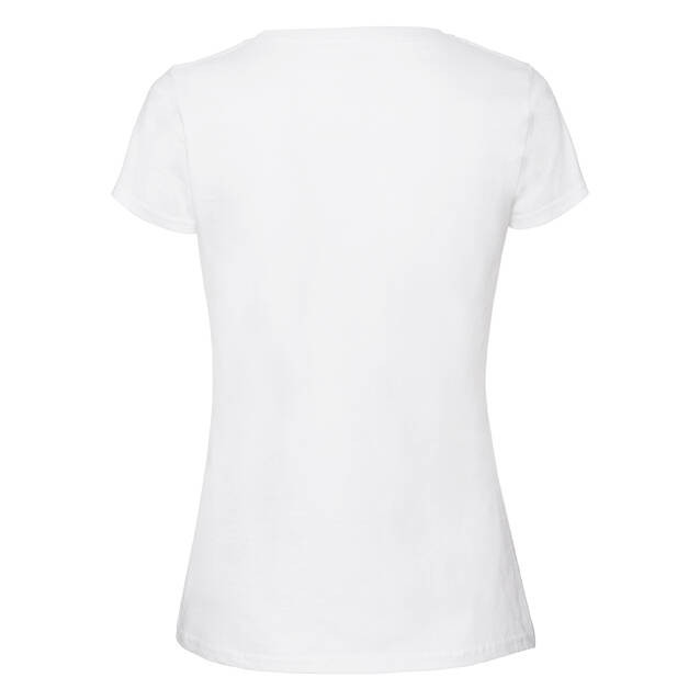 Iconic 195 Ringspun Premium Premium Fruit of the Loom Women's White T-shirt