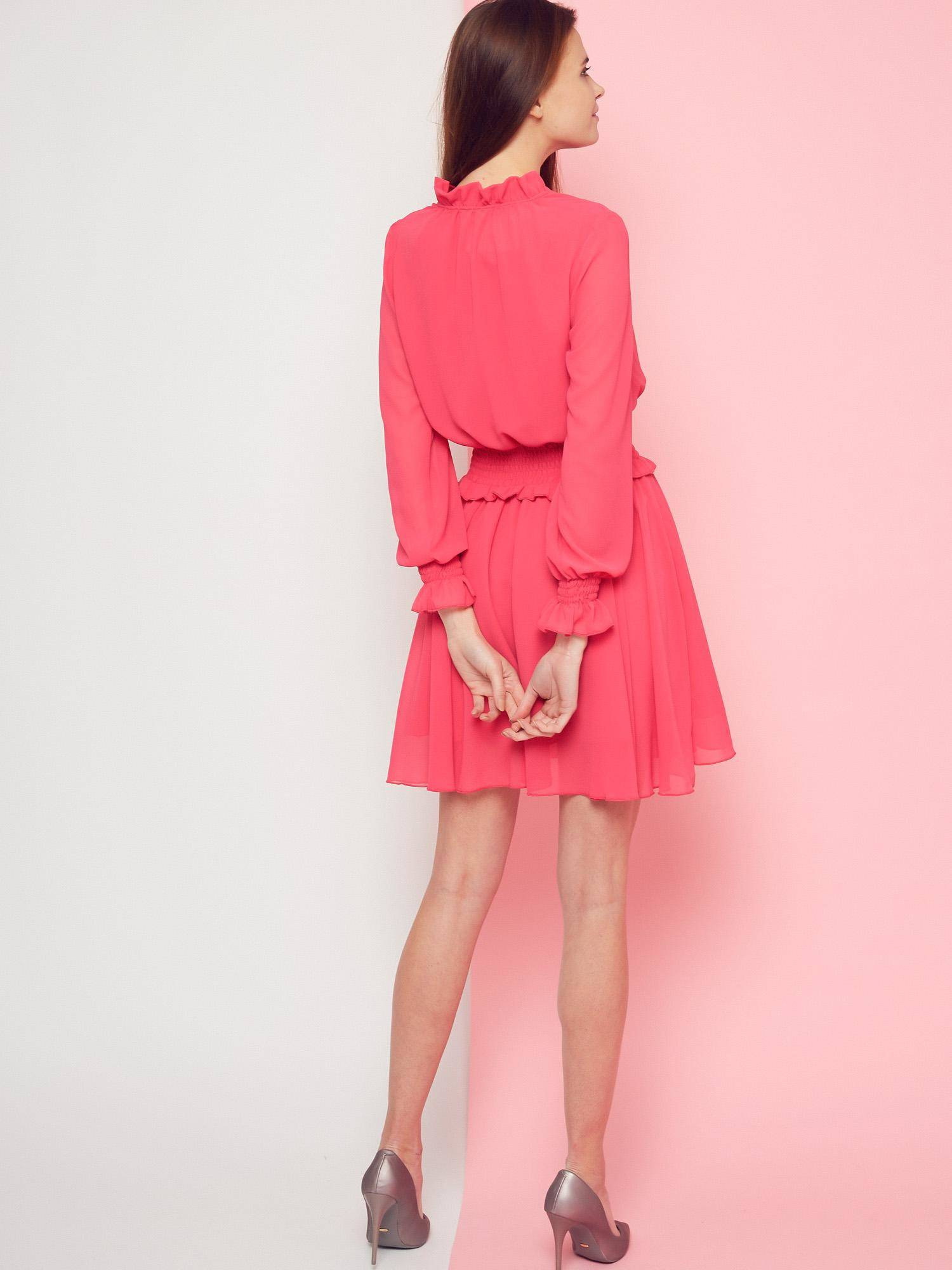 Dress with a tie under the neck Cocomore Boutiqe pink