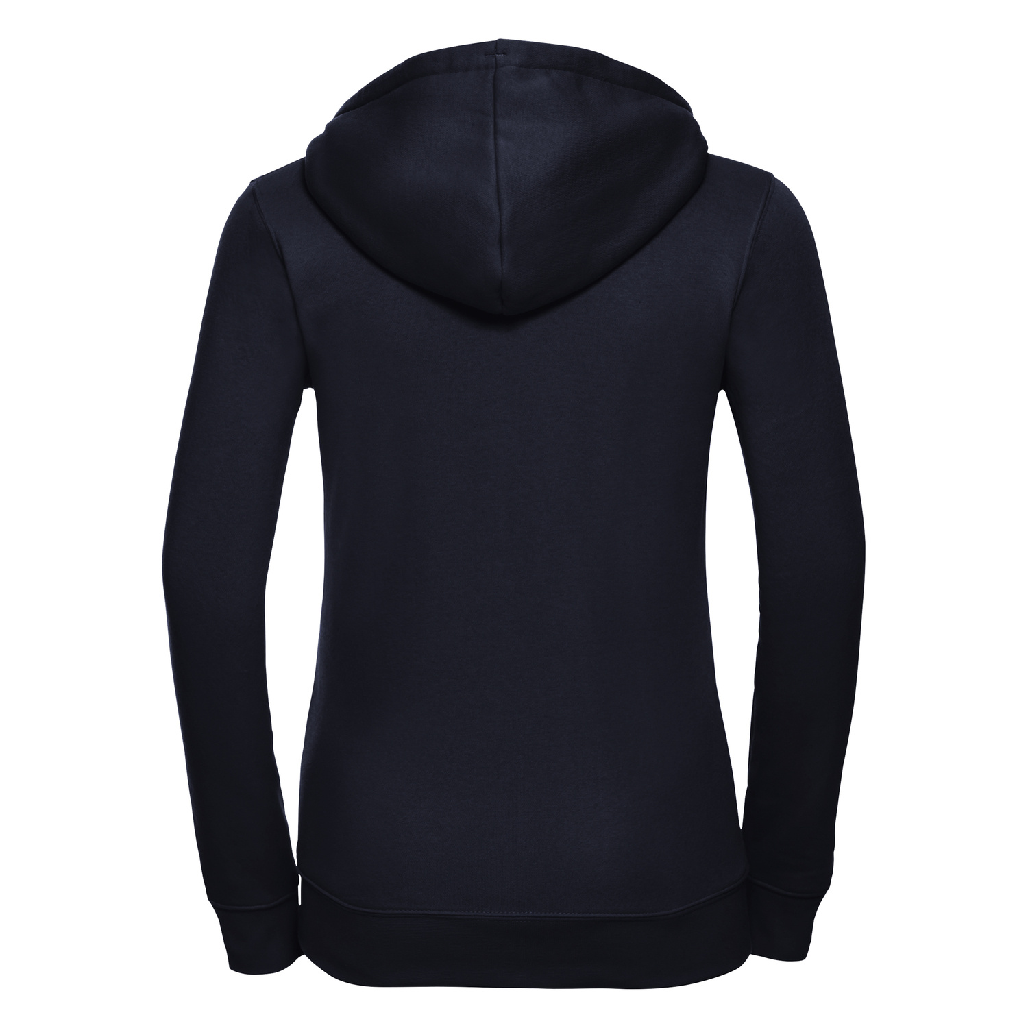 Navy blue women&#039;s sweatshirt with hood and zipper Authentic Russell