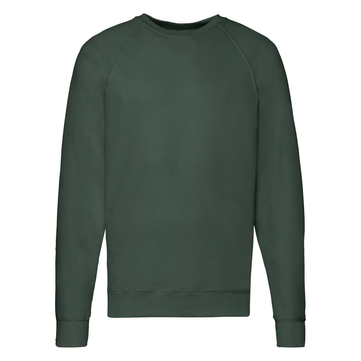 Green Men&#039;s Sweatshirt Lightweight Raglan Sweat Fruit of the Loom