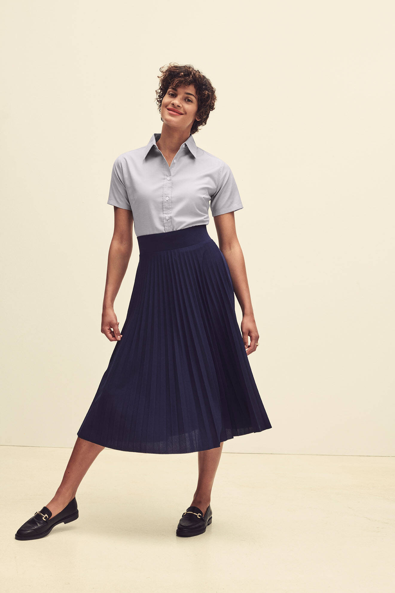 Grey classic shirt Oxford Fruit Of The Loom