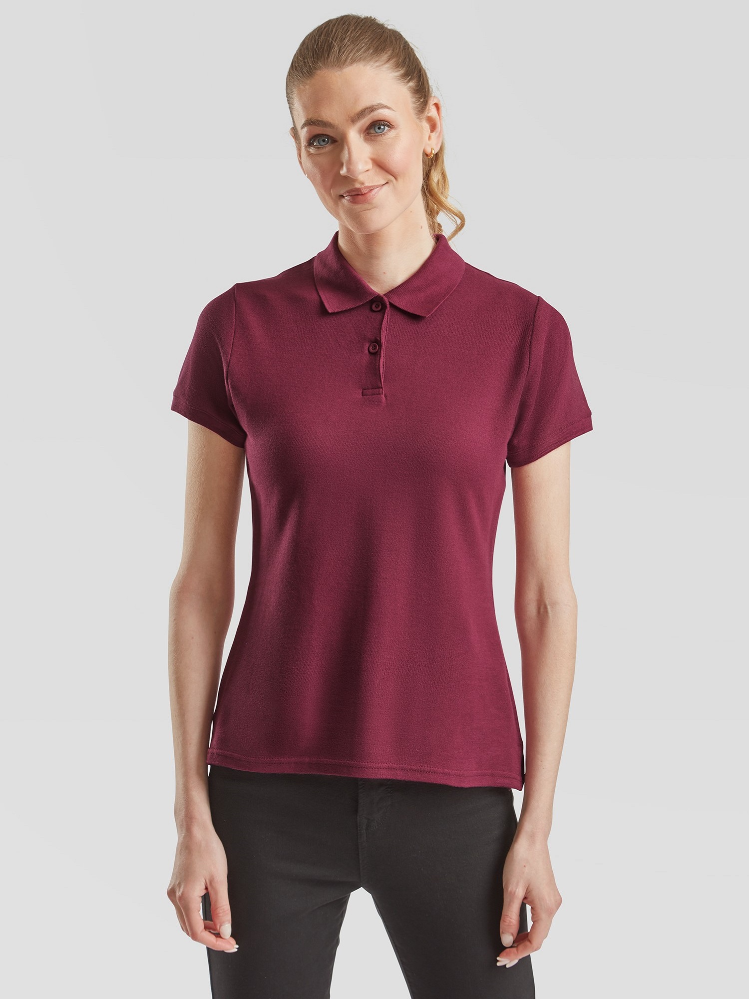 Burgundy Polo Fruit of the Loom