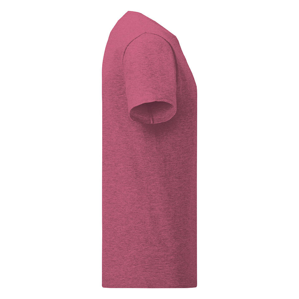 Burgundy men's t-shirt in combed cotton Iconic with sleeve Fruit of the Loom