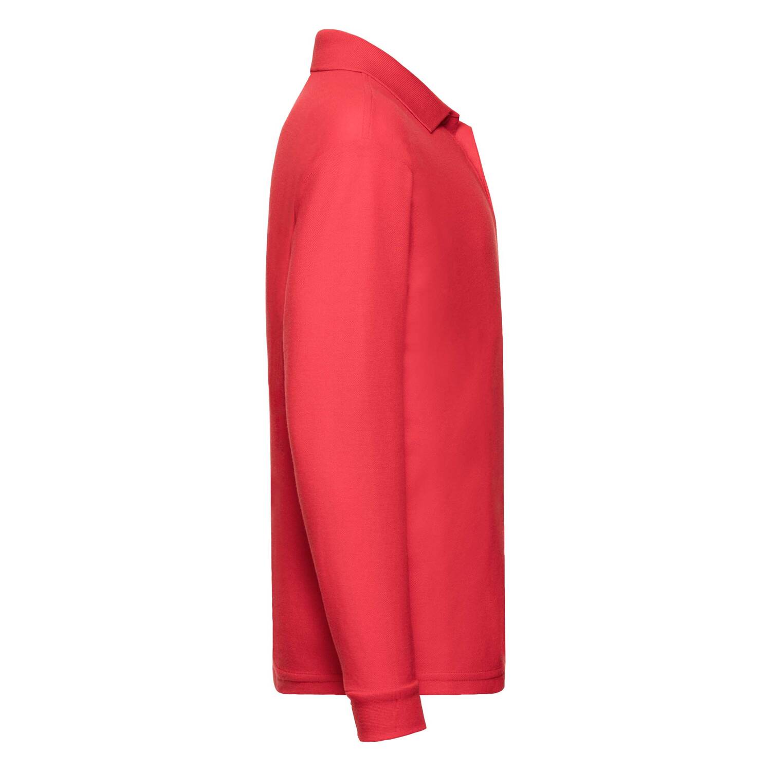 Red Long Sleeve Polo Shirt Fruit of the Loom