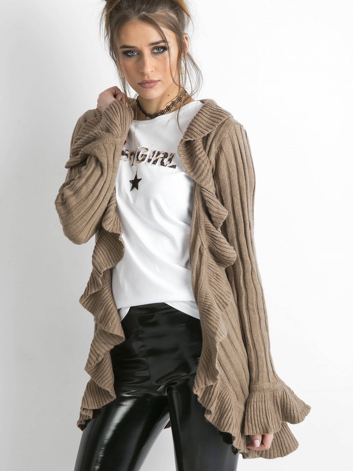 Brown cardigan Yups cmu0503. R41