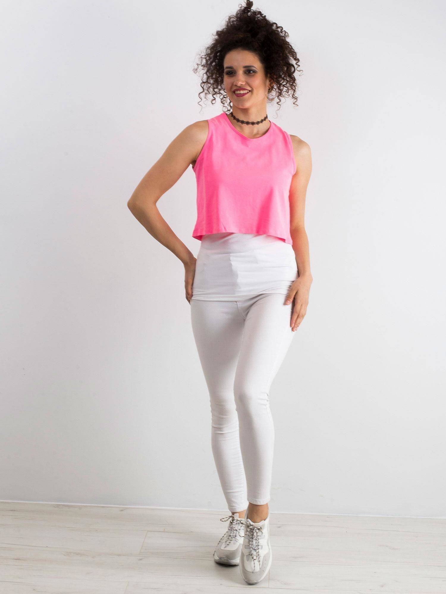 White & Pink crop Set 100% Cotton Yups