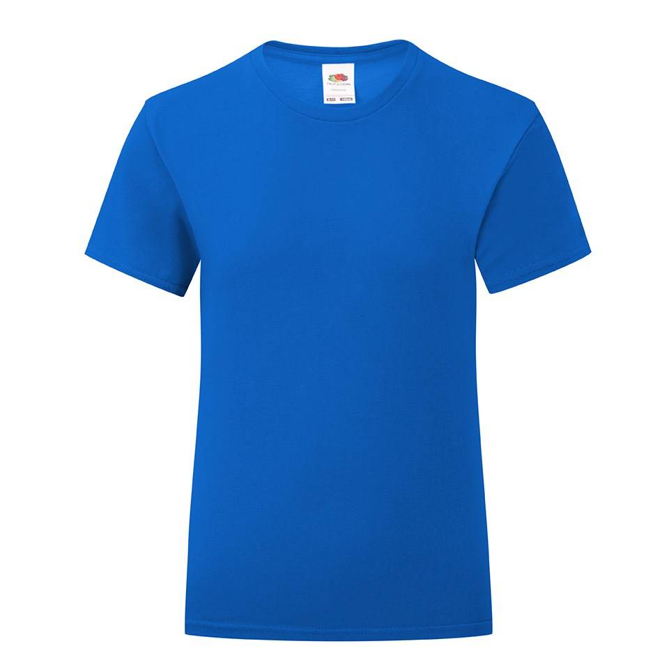 Levně Blue Girls' T-shirt Iconic Fruit of the Loom