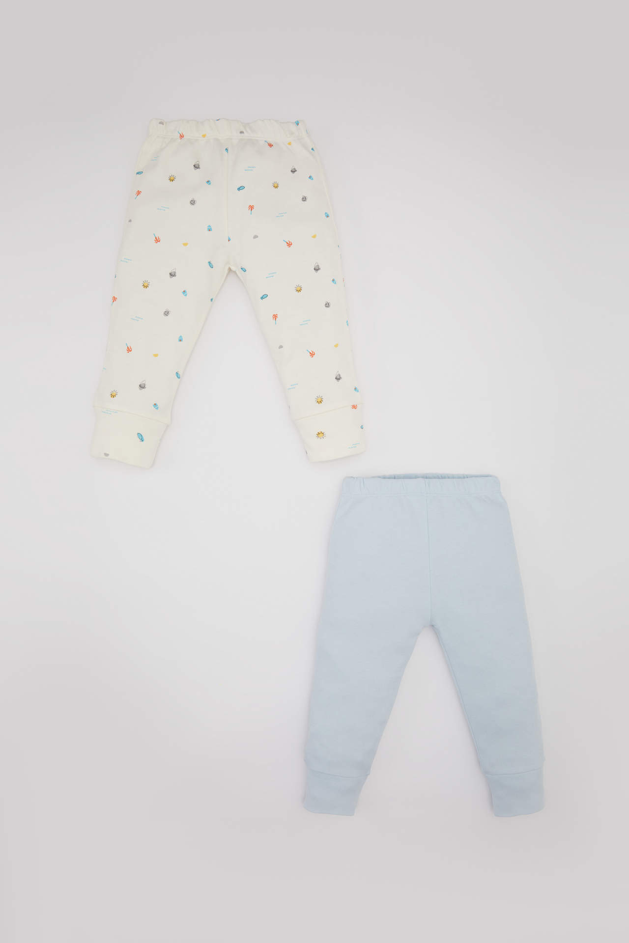 Levně DEFACTO Baby Boy Regular Fit Marine Printed Heavy Fabric 2 Piece Pants