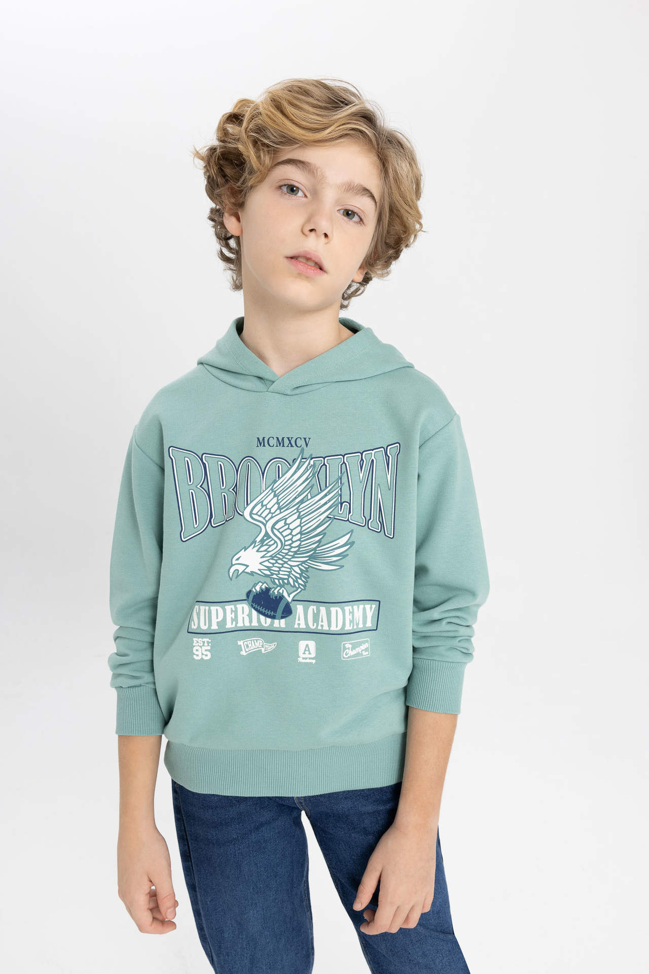 DEFACTO Boy Regular Fit Hooded Sweatshirt