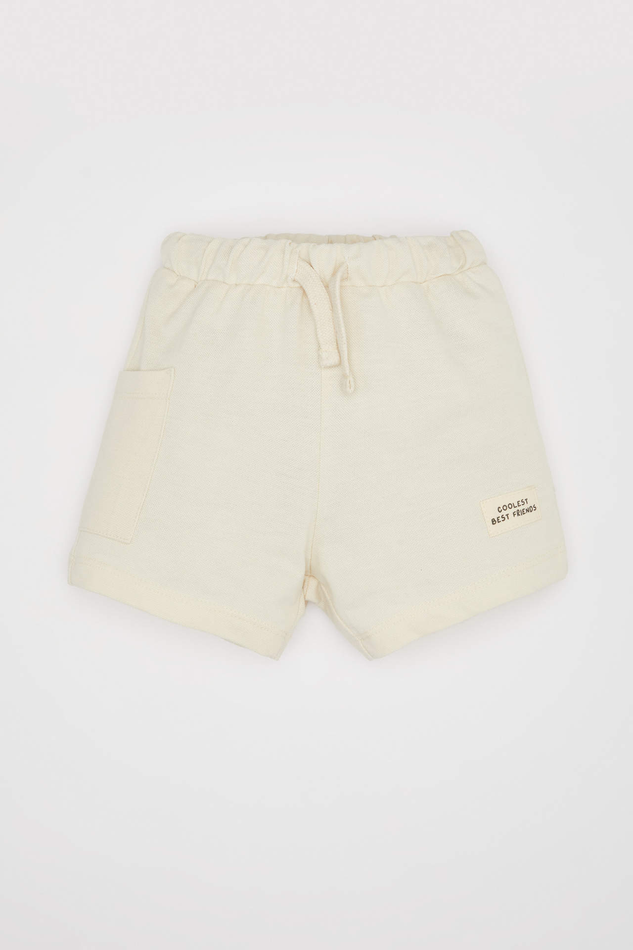 DEFACTO Baby Boy Regular Fit Label Printed Pique Shorts