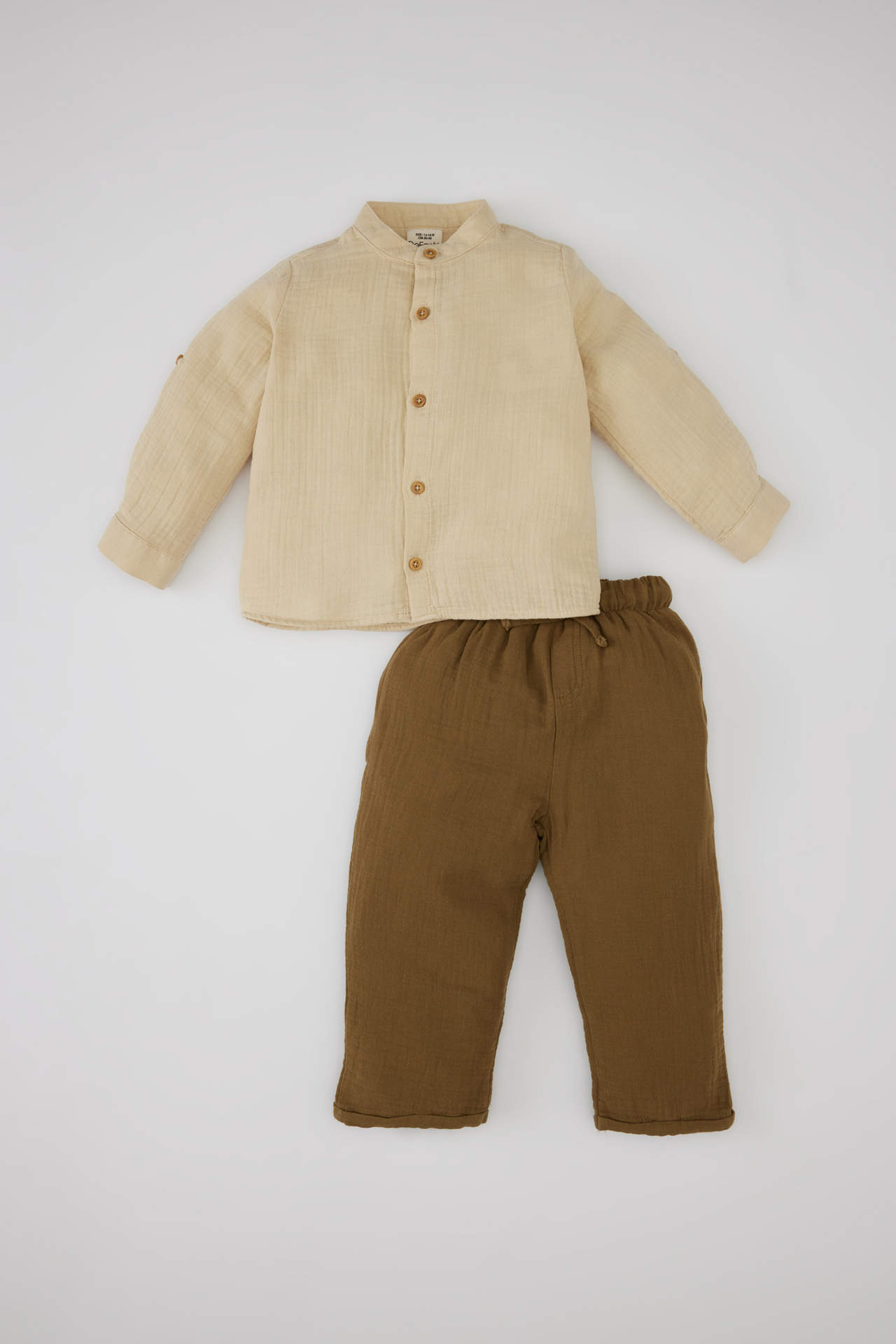Levně DEFACTO Baby Boy Shirt Pants 2 Piece Set