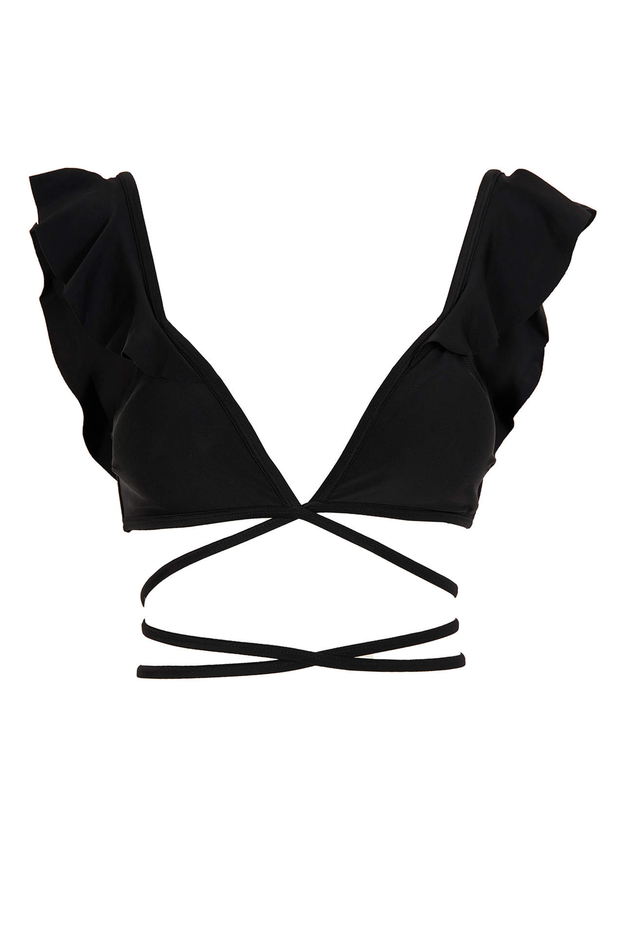 DEFACTO Trojúhelníkový bikini top s detaily a zavazováním