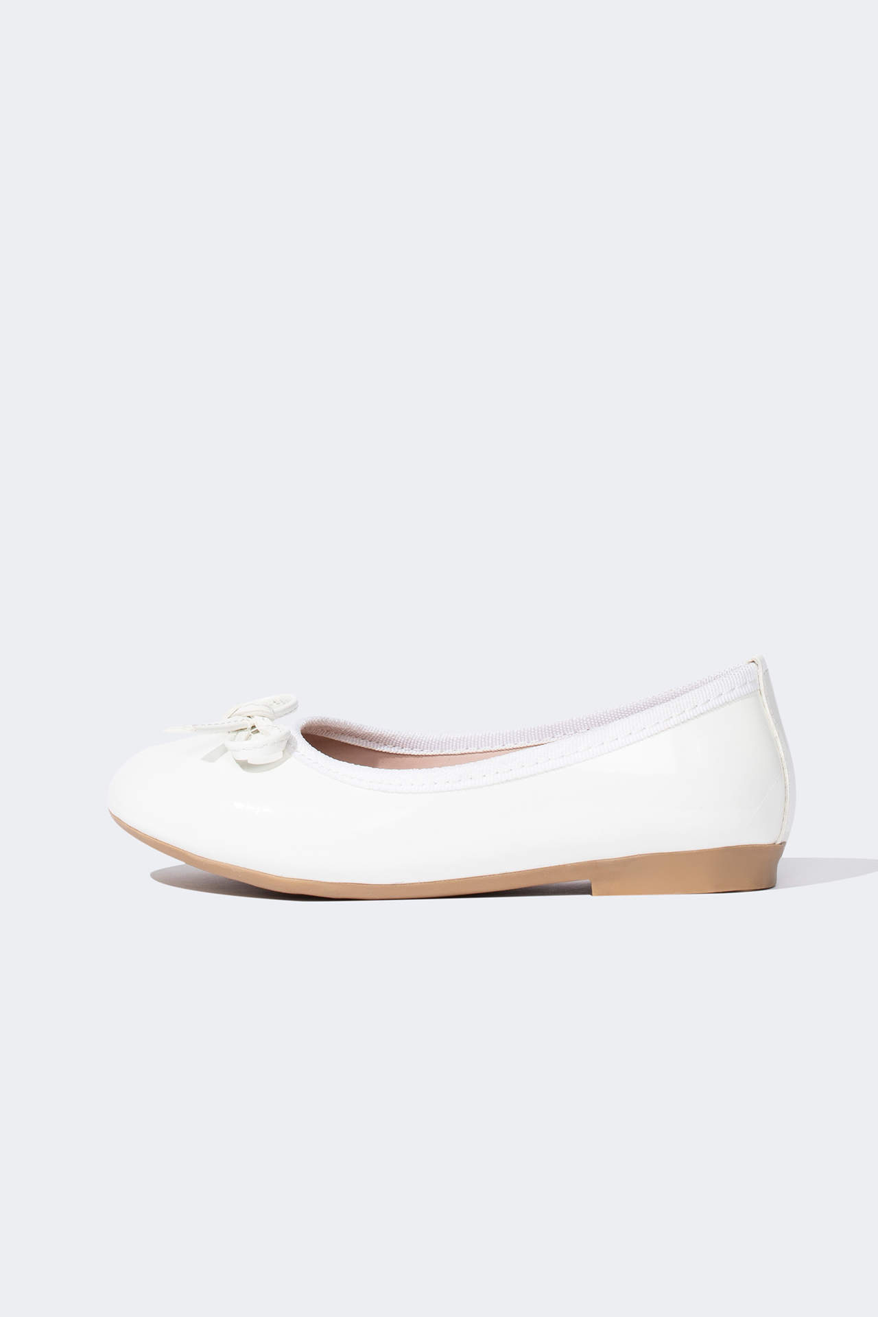 DEFACTO Girl's Flat Sole Faux Leather Patent Leather Flats
