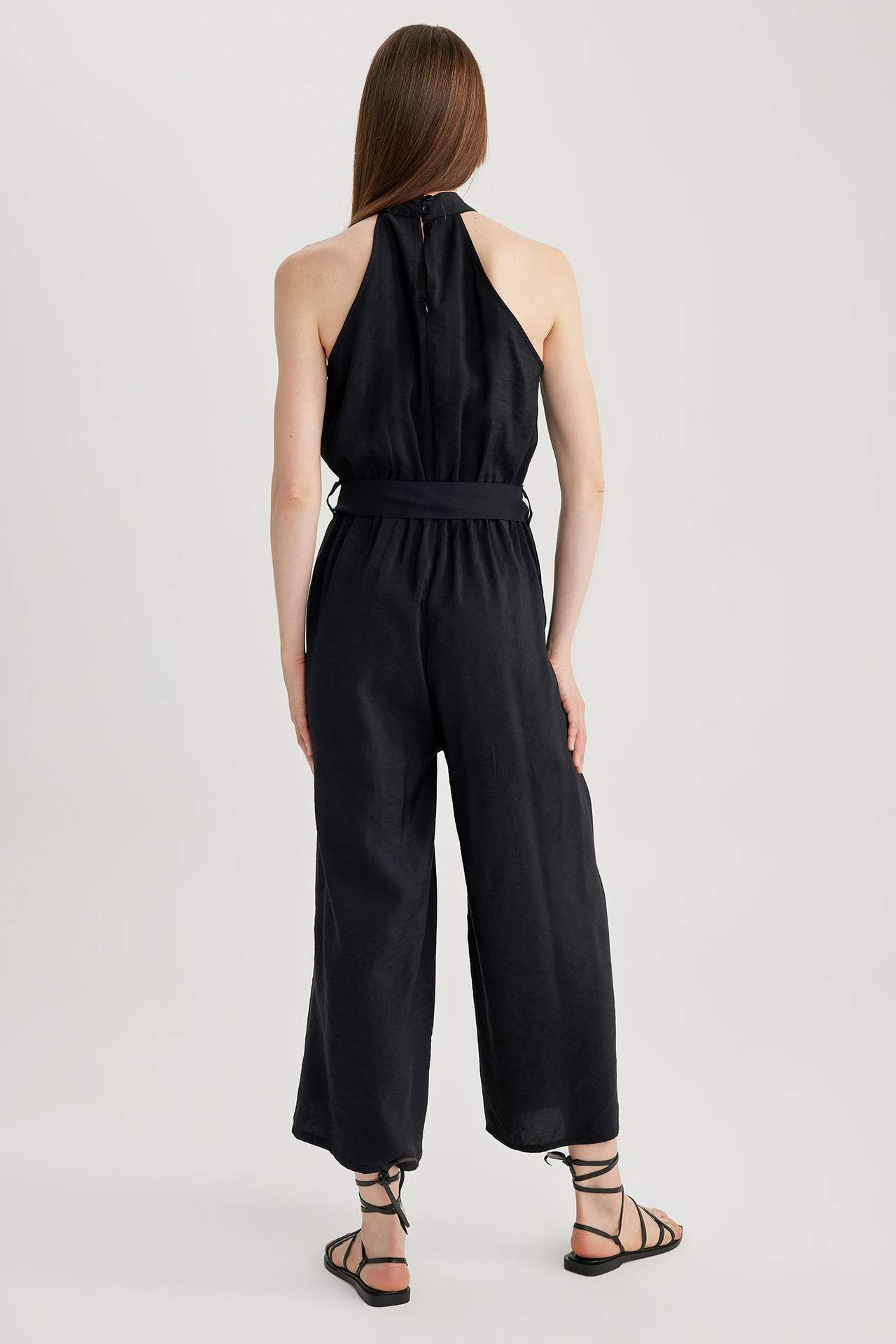 DEFACTO Halter Collar Ayrobin Sleeveless Jumpsuit