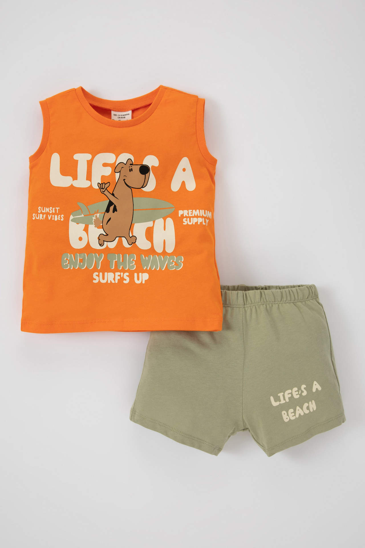 DEFACTO Baby Boy Printed Athlete Shorts 2-Pack Set