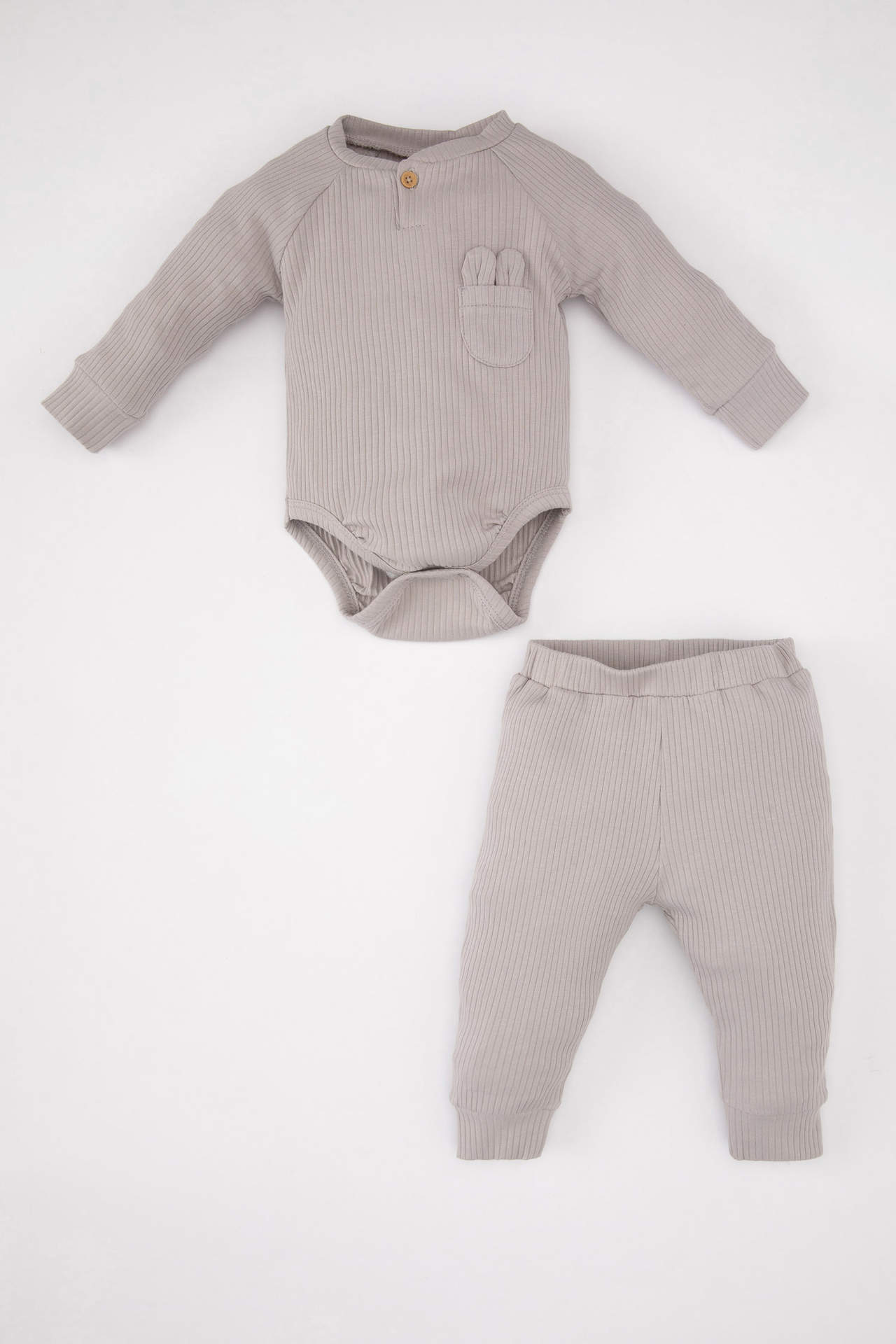 Levně DEFACTO Baby Boy Ribbed Camisole Snap Body Bottom 2 Piece Set
