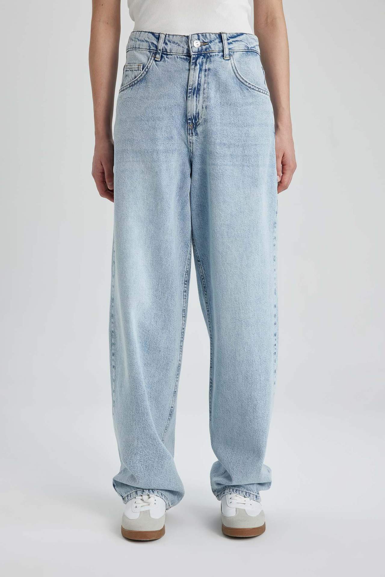 Levně Afra x DeFacto Baggy High Waist Long Jeans