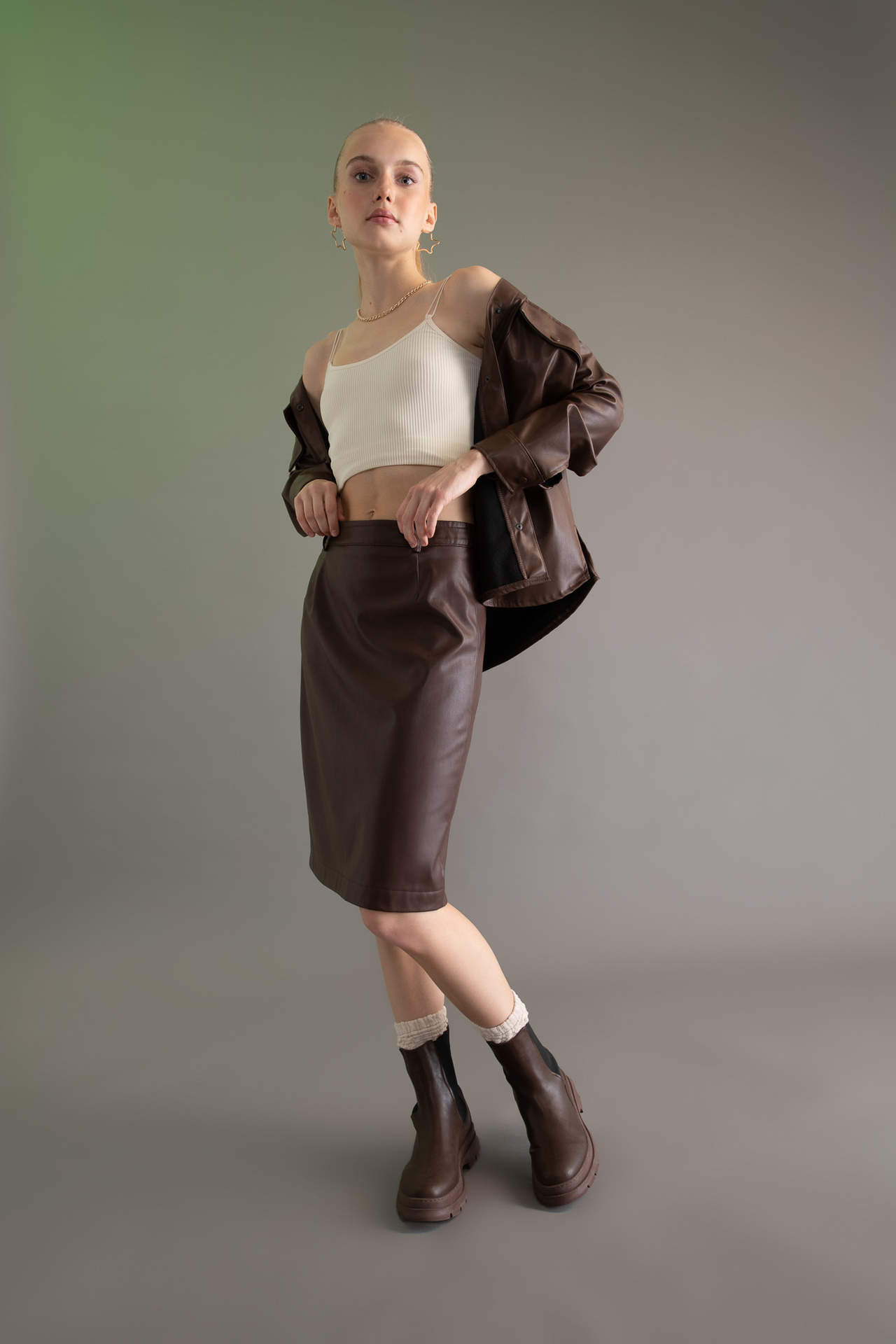 Levně DEFACTO Normal Waist 62 Knitted Skirt