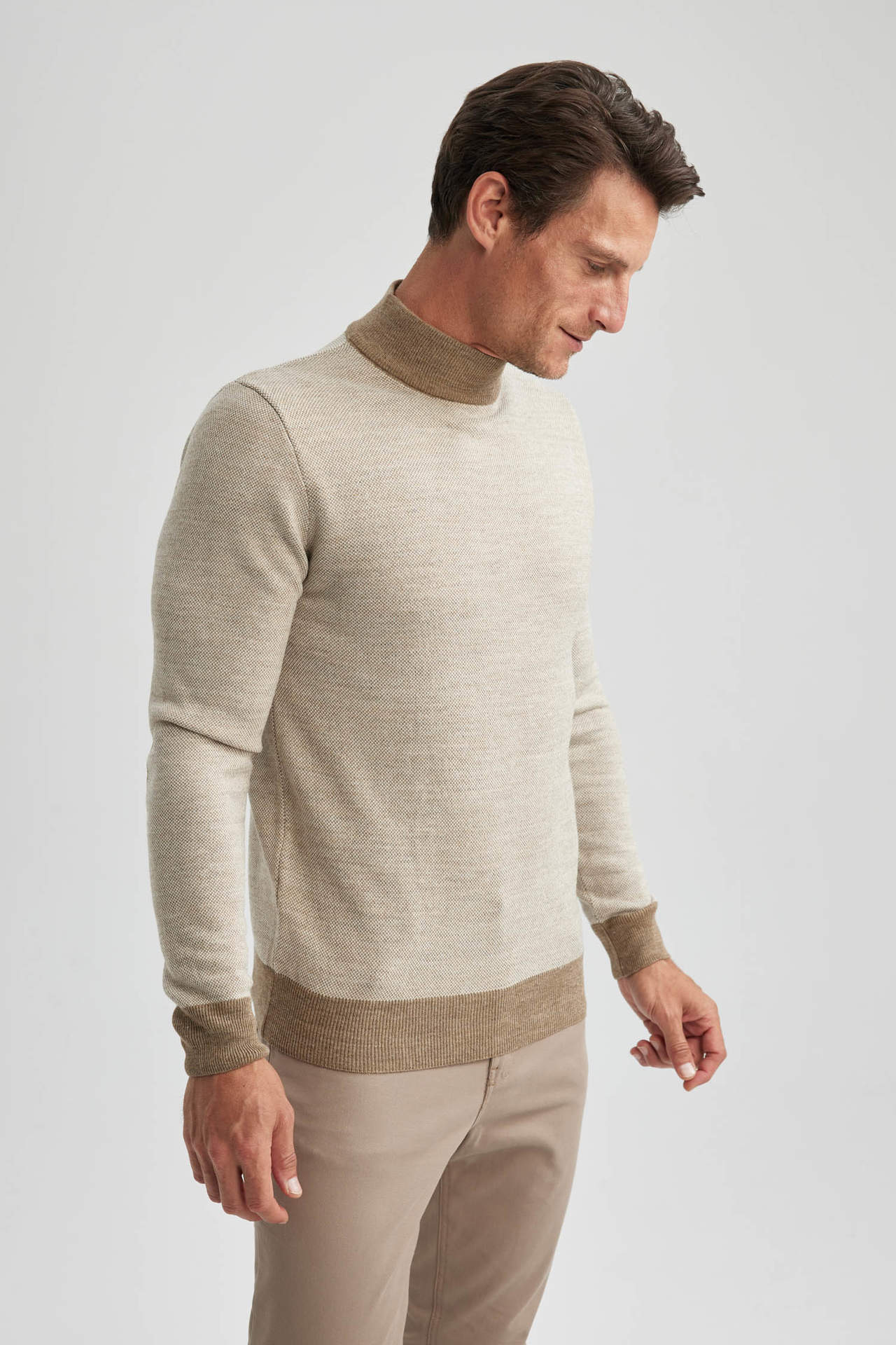 Levně DEFACTO Regular Fit Turtleneck Knitwear Pullover