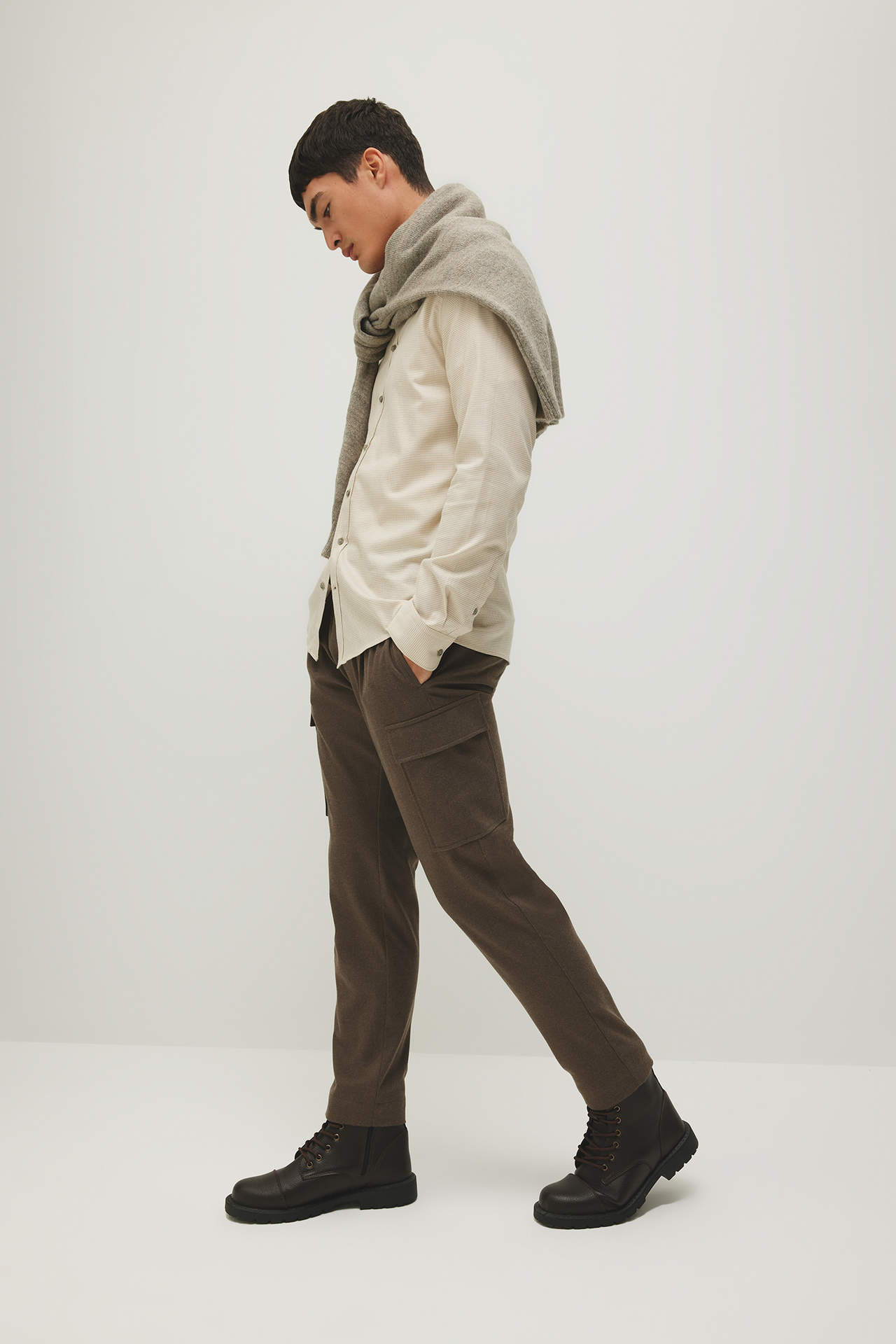 DEFACTO jogger With Cargo Pocket Wool Look Pants