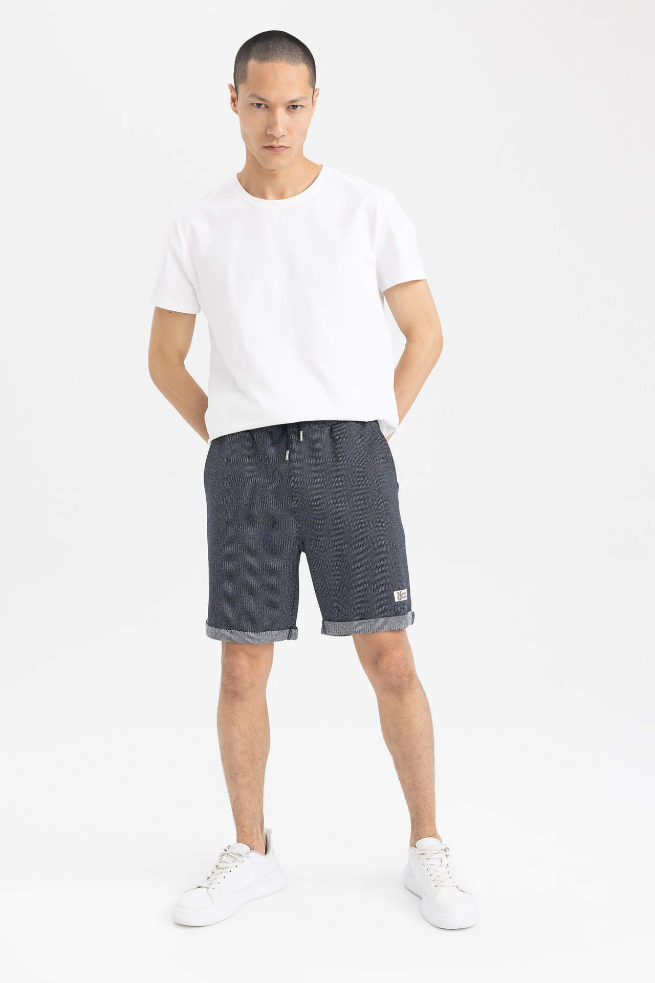 DEFACTO Slim Fit Sweatshirt Fabric Cotton Shorts