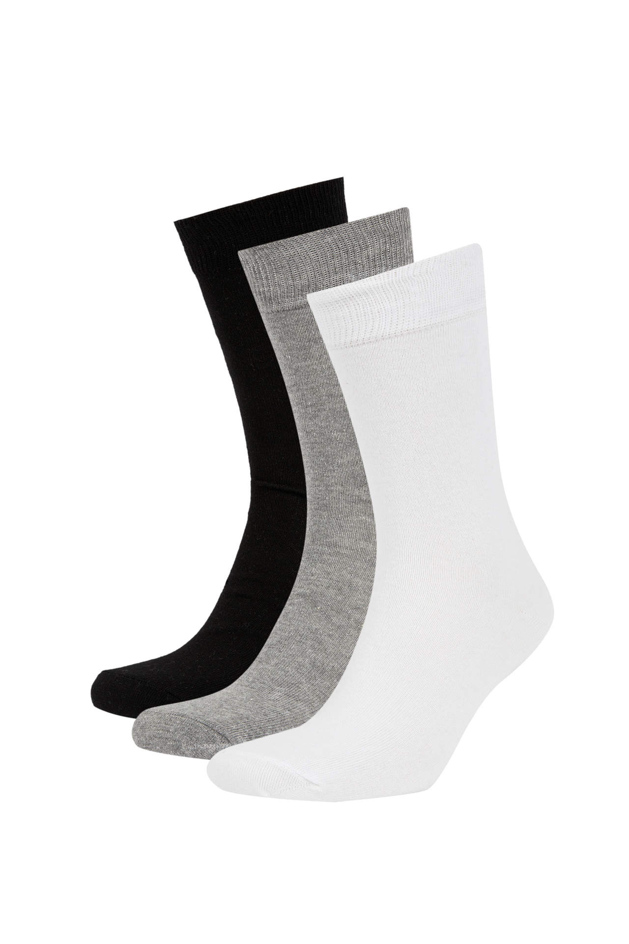 Levně DEFACTO Men's Cotton 3-pack Long Socks
