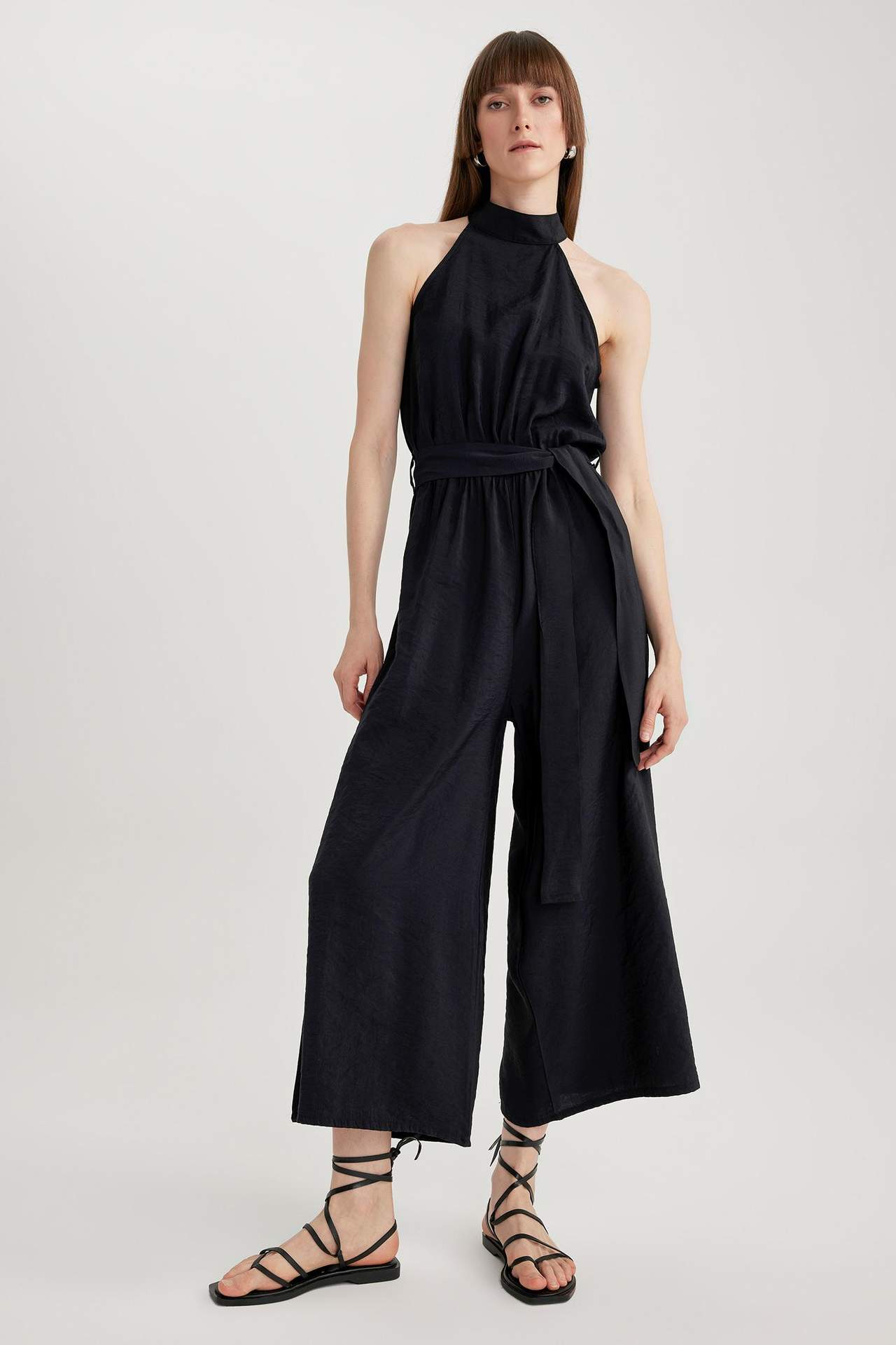 DEFACTO Halter Collar Ayrobin Sleeveless Jumpsuit