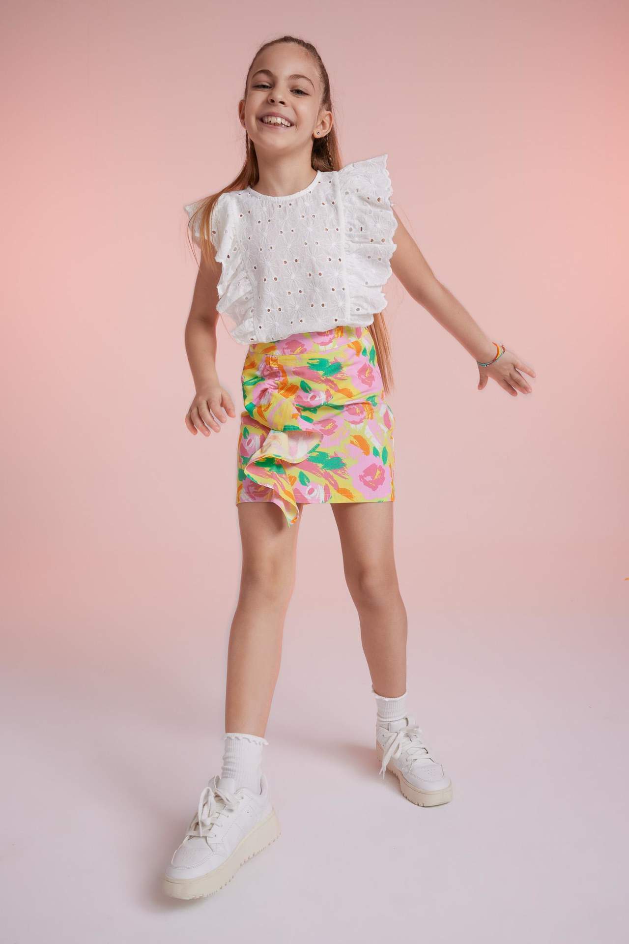 Levně DEFACTO Girl Poplin Skirt