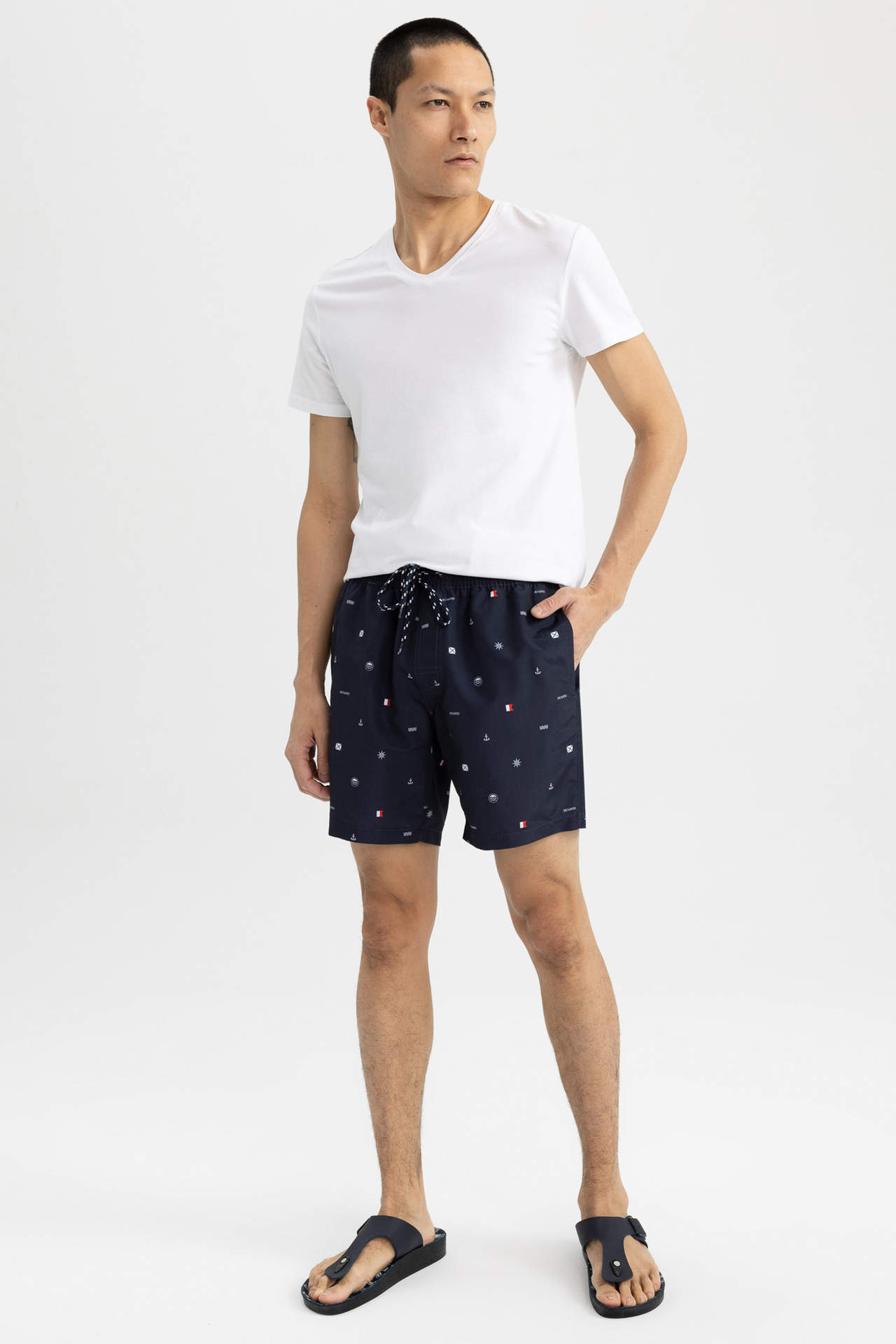 DEFACTO Regular Fit Above Knee Swimming Shorts