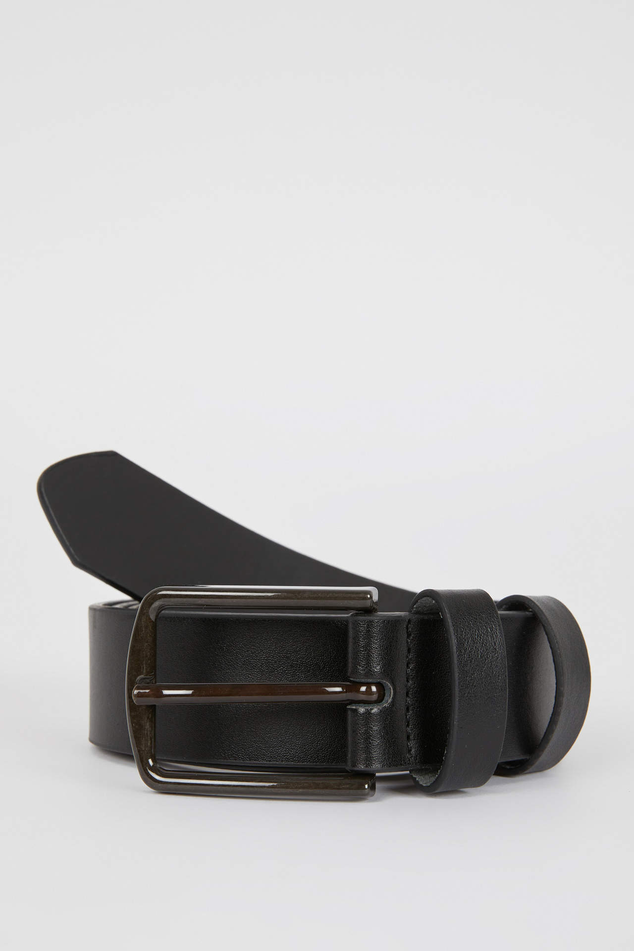 DEFACTO Men Rectangle Buckle Faux Leather Classic Belt
