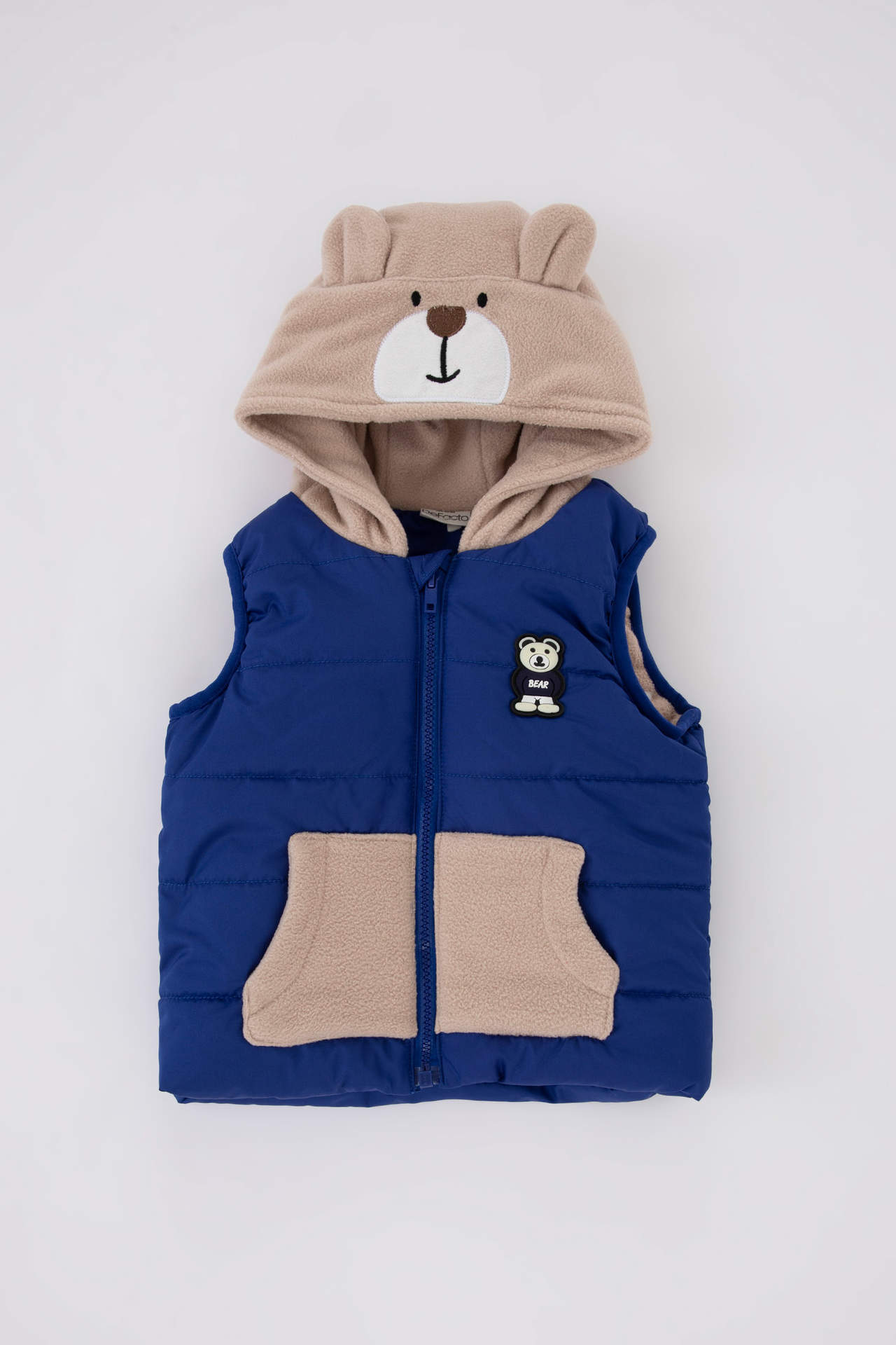 Levně DEFACTO Baby Boy Fleece Lined Hooded Vest