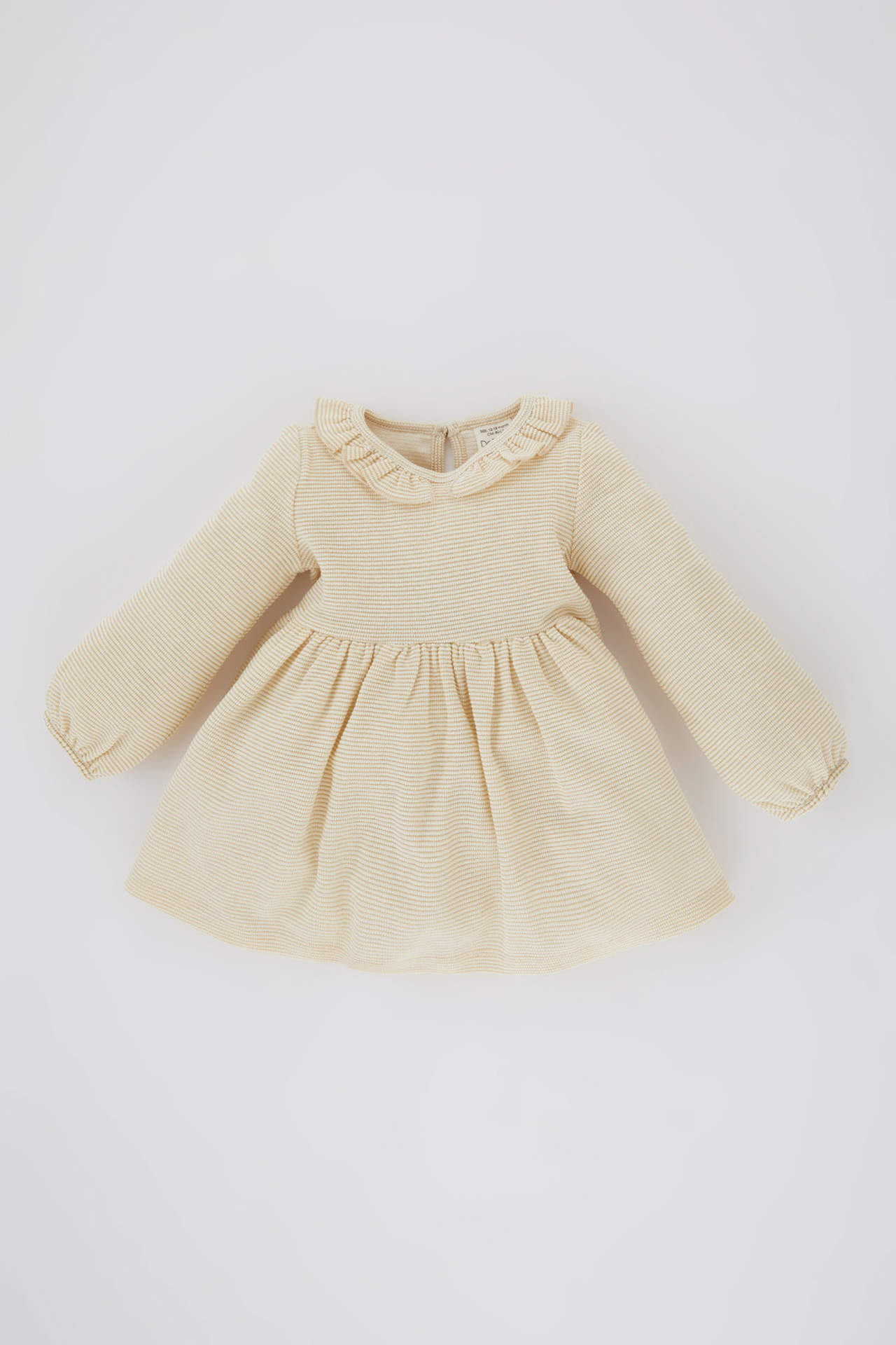 DEFACTO Baby Girl Long Sleeve Jacquard Dress