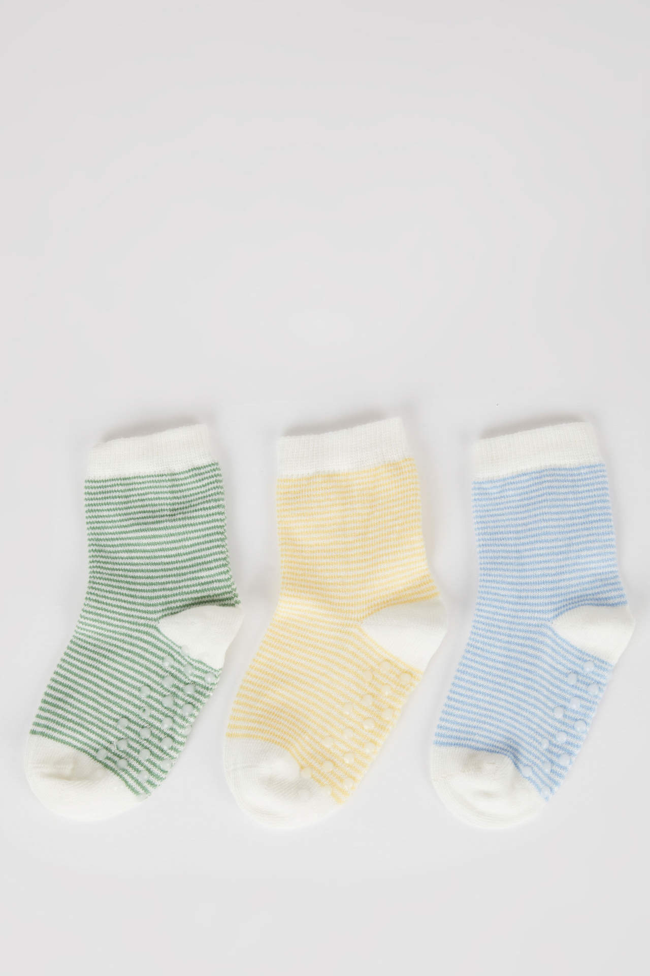 Levně DEFACTO Baby Boy 3 Piece Cotton Long Socks