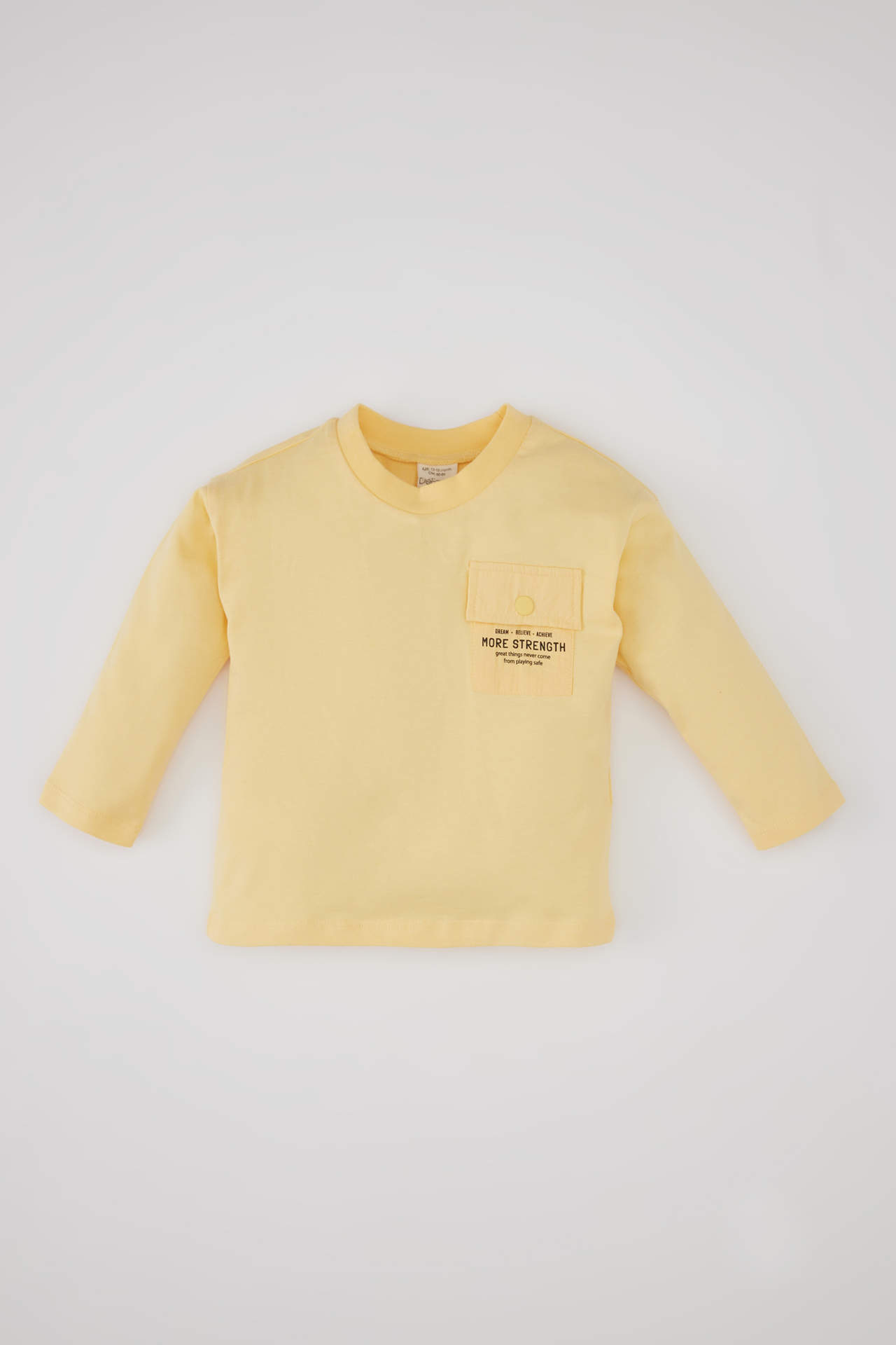 DEFACTO Baby Boy Regular Fit Crew Neck Slogan Printed Cotton T-Shirt