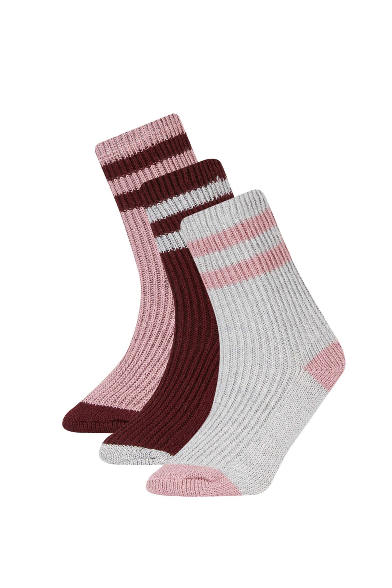 Levně DEFACTO Girl 3 piece Winter Socks