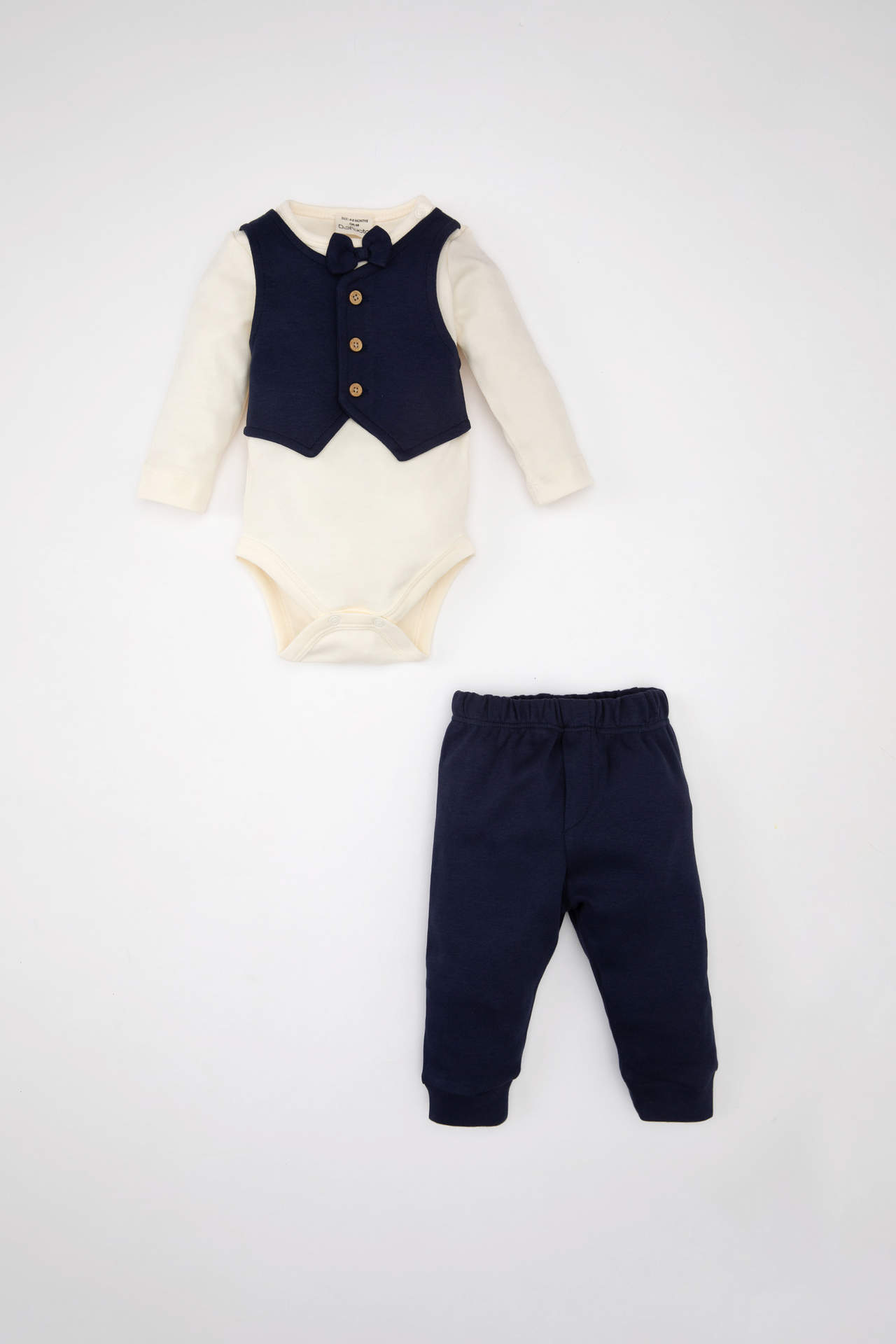 DEFACTO Baby Boy Snap Body Sweatpants 2 Piece Set